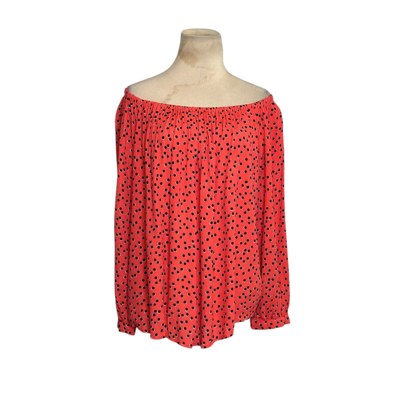 Gap Gap polka dots long sleeves off shoulder blouse size Large Size L / US 10 / IT 46 - 12 Thumbnail
