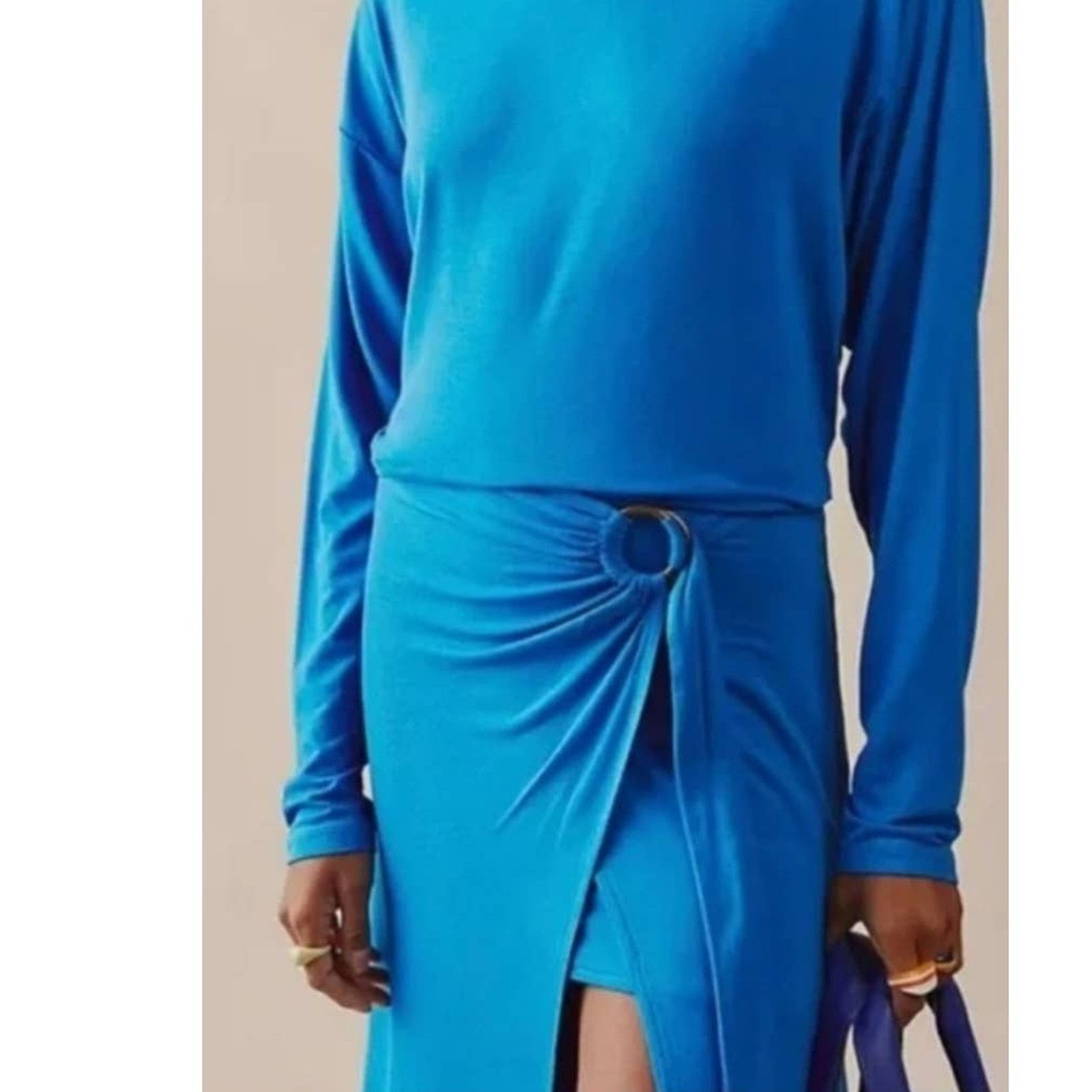 Free People New Free People Alyssa Long Sleeve Wrap Dress Maxi XS $128 Size XS / US 0-2 / IT 36-38 - 2 Thumbnail