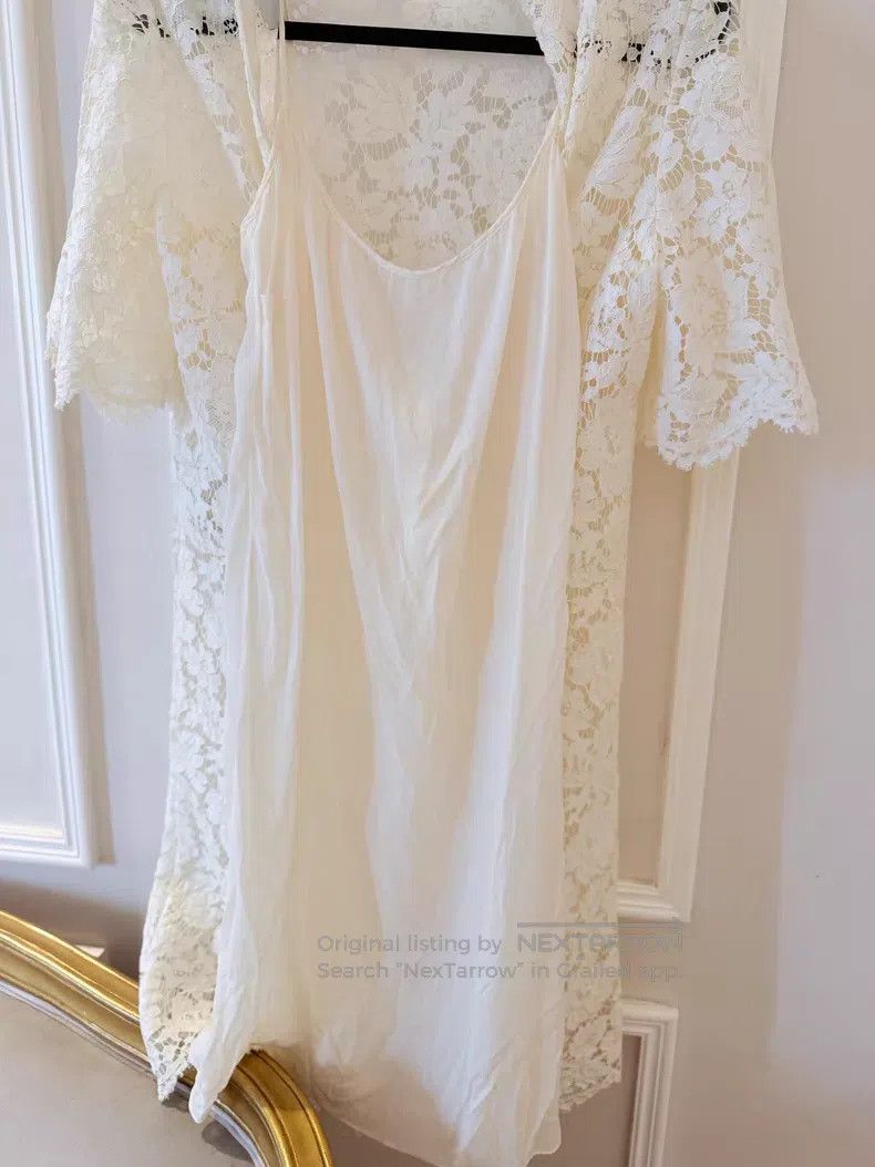 Valentino Valentino White lace dress two-piece set Size S / US 4 / IT 40 - 3 Thumbnail