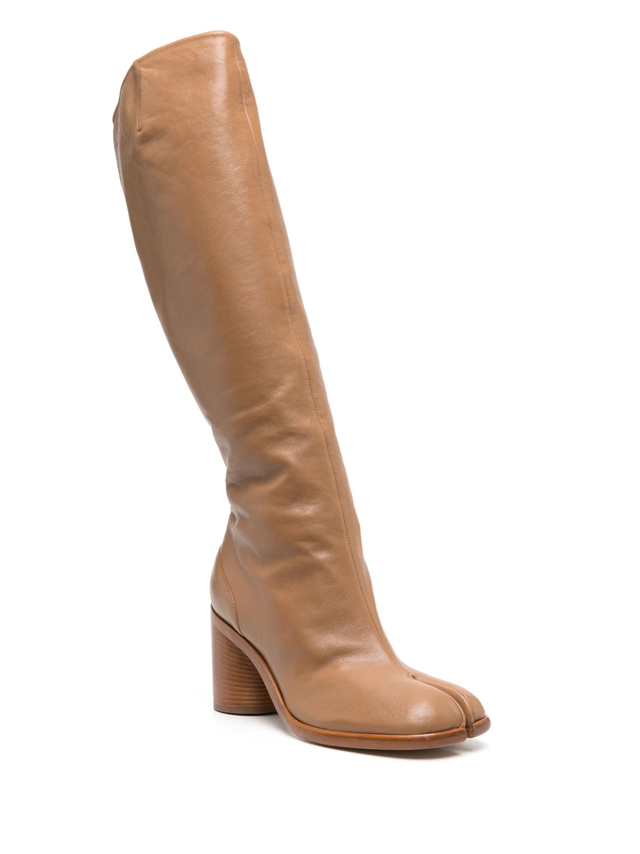 Maison Margiela o1w1db10526 Tabby Knee-High Boots in Brown Size US 7 / IT 37 - 2 Thumbnail