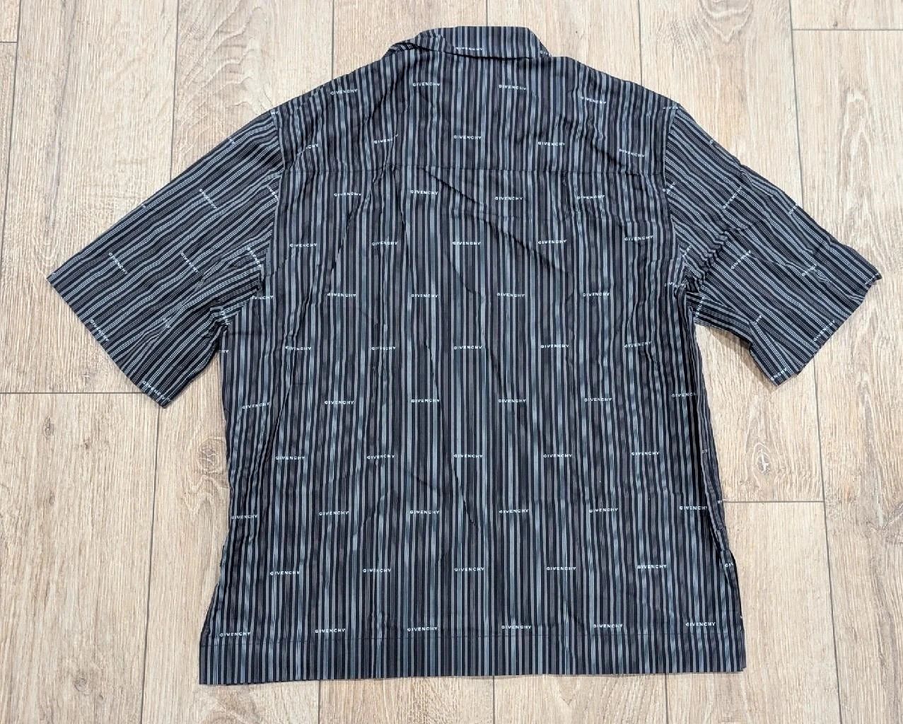Givenchy GIVENCHY Boxy Fit Striped Button Up Shirt Black 38 US 15 Size US S / EU 44-46 / 1 - 4 Thumbnail