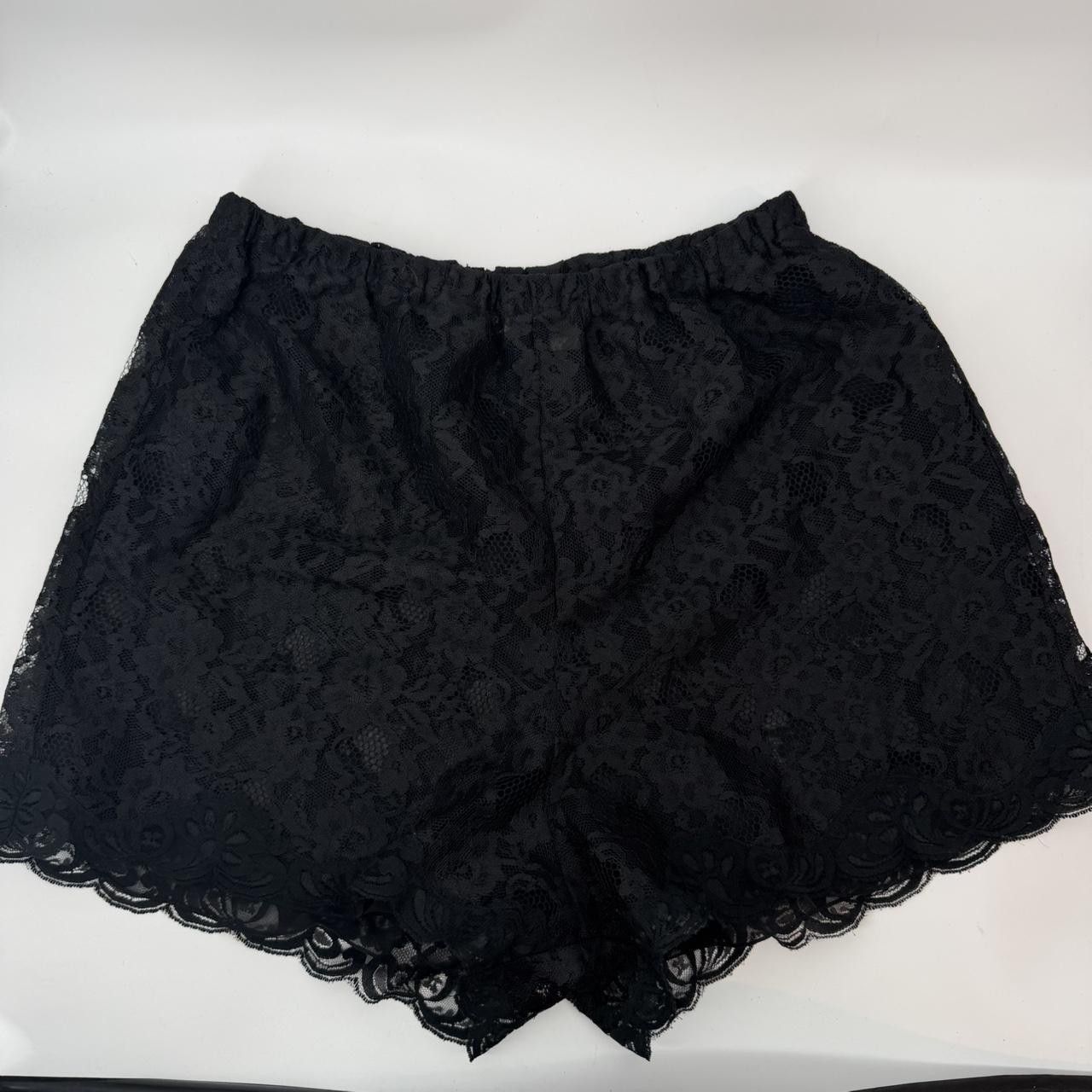 Victoria's Secret Vtg Victoria’s Secret Gold Label Black Lace Tap Shorts M Size 32" / US 10 / IT 46 - 1 Thumbnail