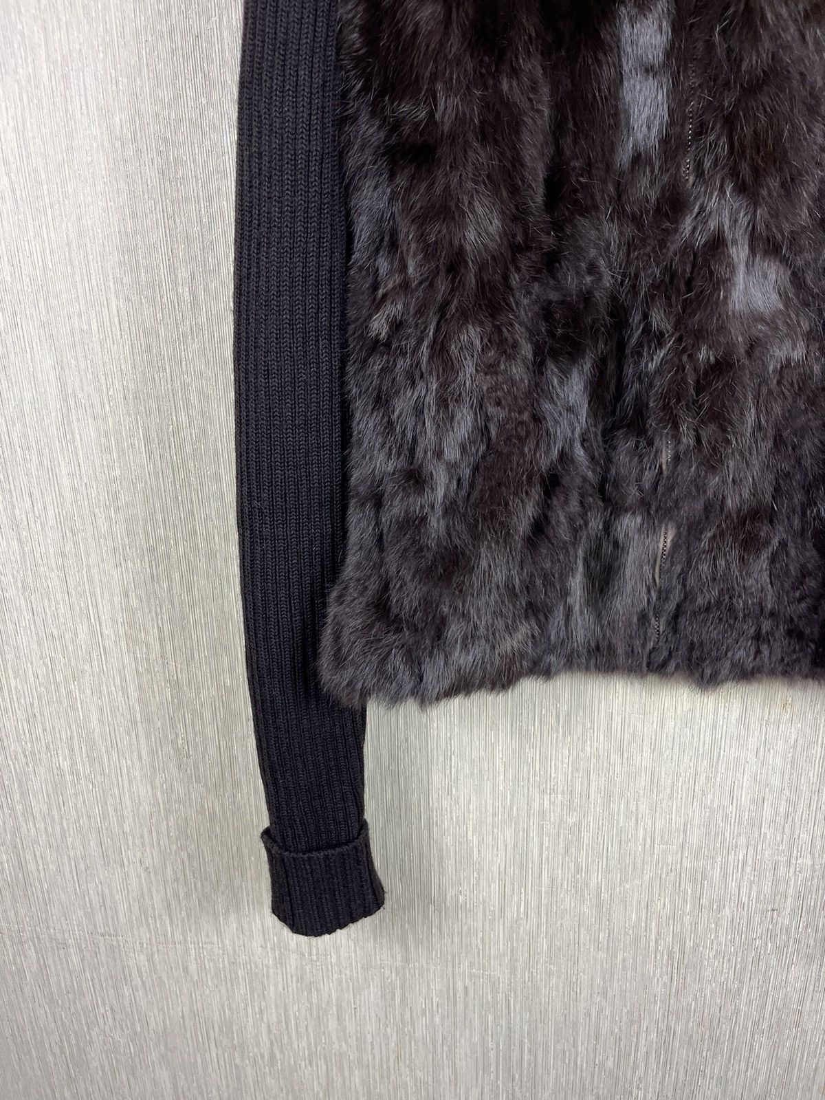 If Six Was Nine × Japanese Brand × Vintage Vintage real fur sweater cardigan zip knit hoodie sweatshirt Size L / US 10 / IT 46 - 7 Thumbnail