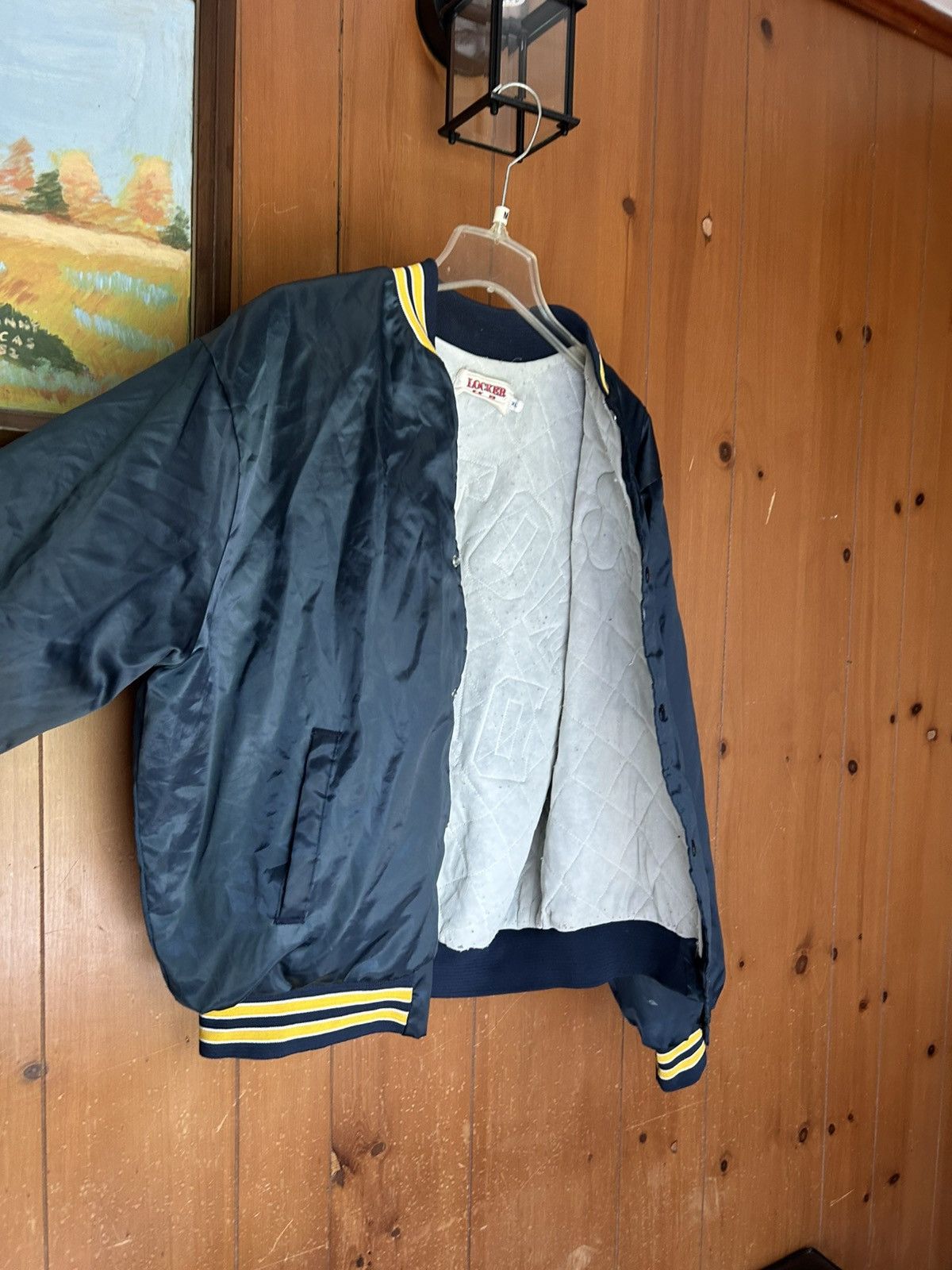 Other Vintage Notre Dame Locker Spell Out Satin Bomber Jacket - XL Size US XL / EU 56 / 4 - 8 Thumbnail