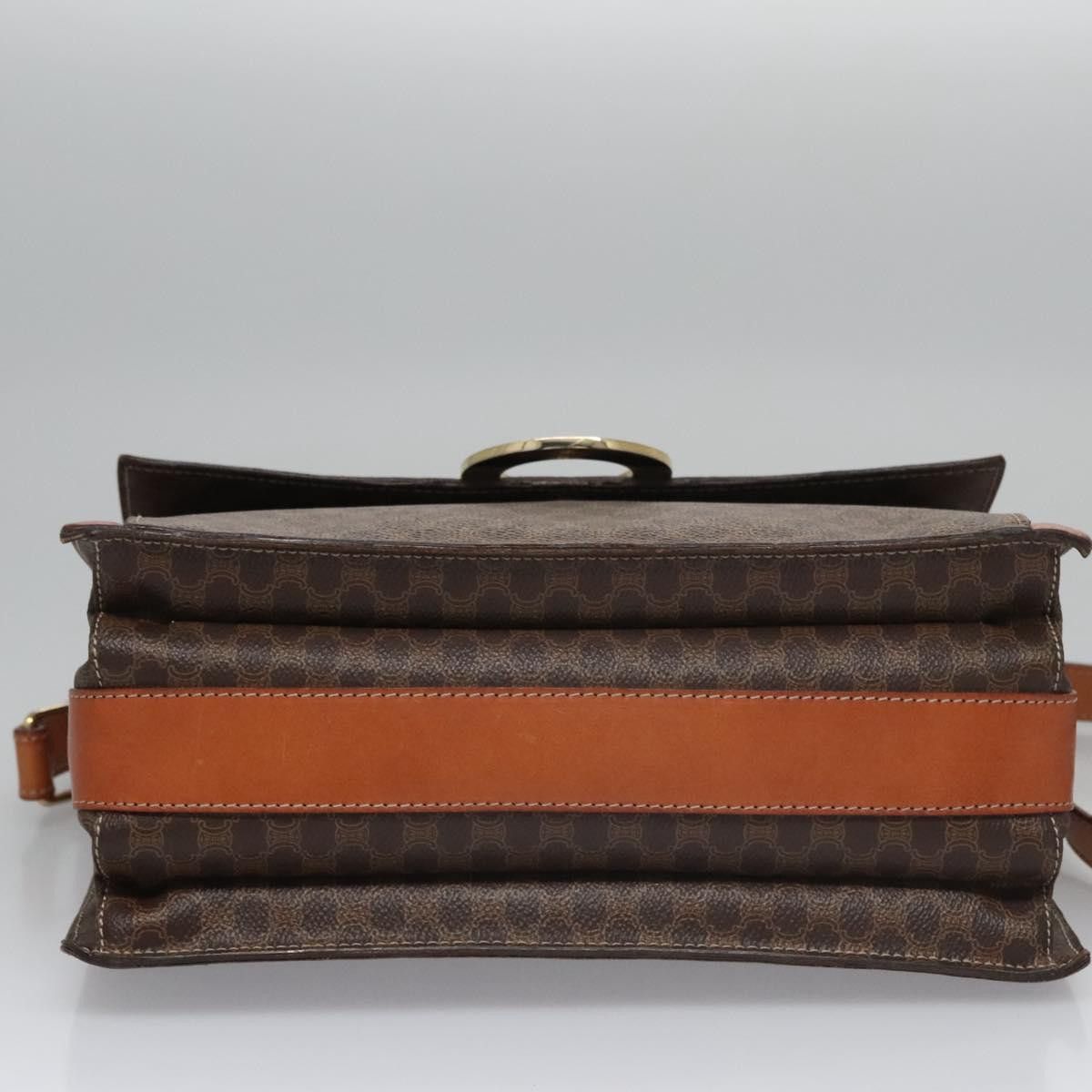 Celine CELINE Macadam Canvas Shoulder Bag Pvc Leather Brown Size ONE SIZE - 9 Thumbnail