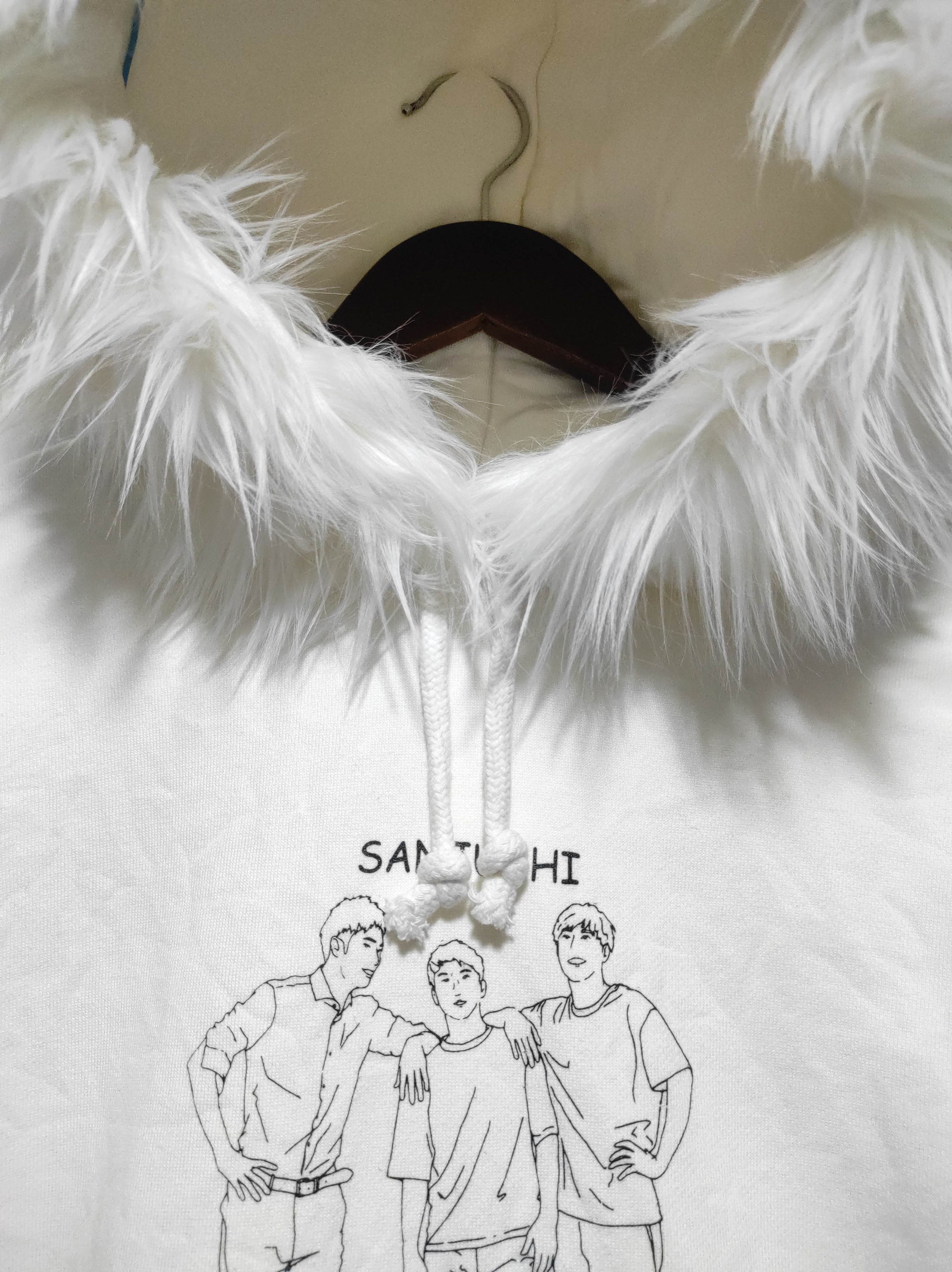Japanese Brand Sanjushi Japan Fur Hoodie IfSixWasNine LGB style white Size US M / EU 48-50 / 2 - 5 Thumbnail