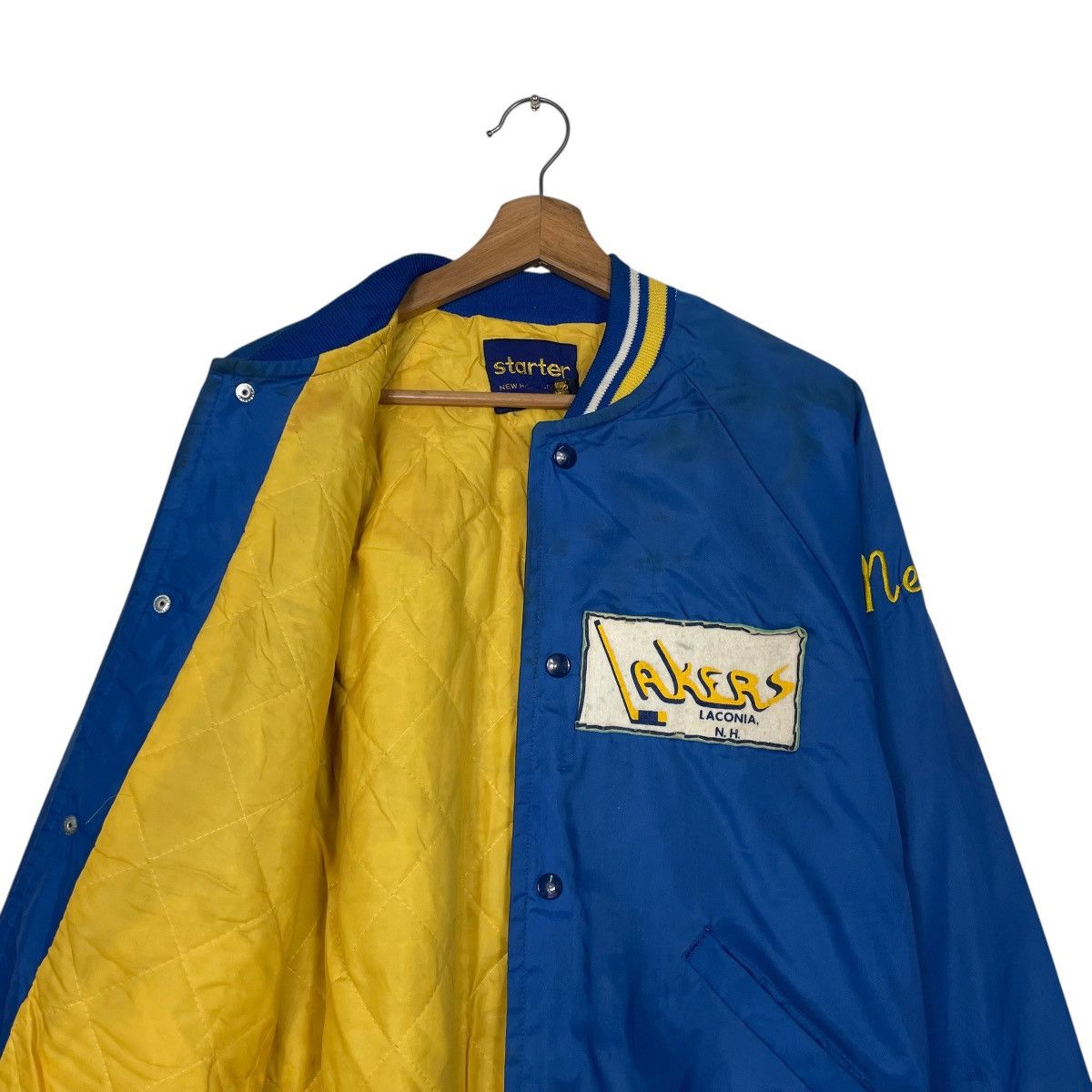 Starter Vintage 70s Starter Lakers Ice Hockey Nylon Bomber Jacket Size US XL / EU 56 / 4 - 10 Thumbnail