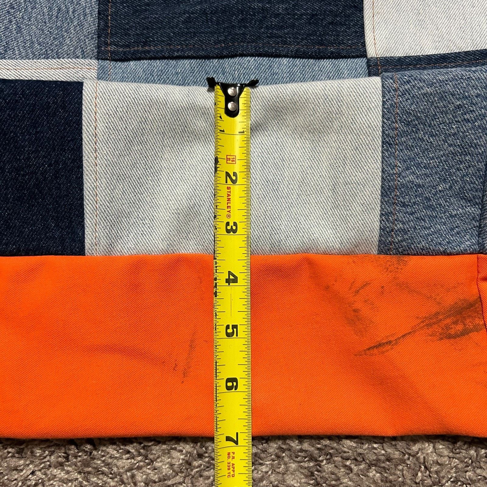 Handmade × Vintage Handmade Upcycled Vintage Fabric Tote Bag Patchwork Denim Size ONE SIZE - 9 Thumbnail