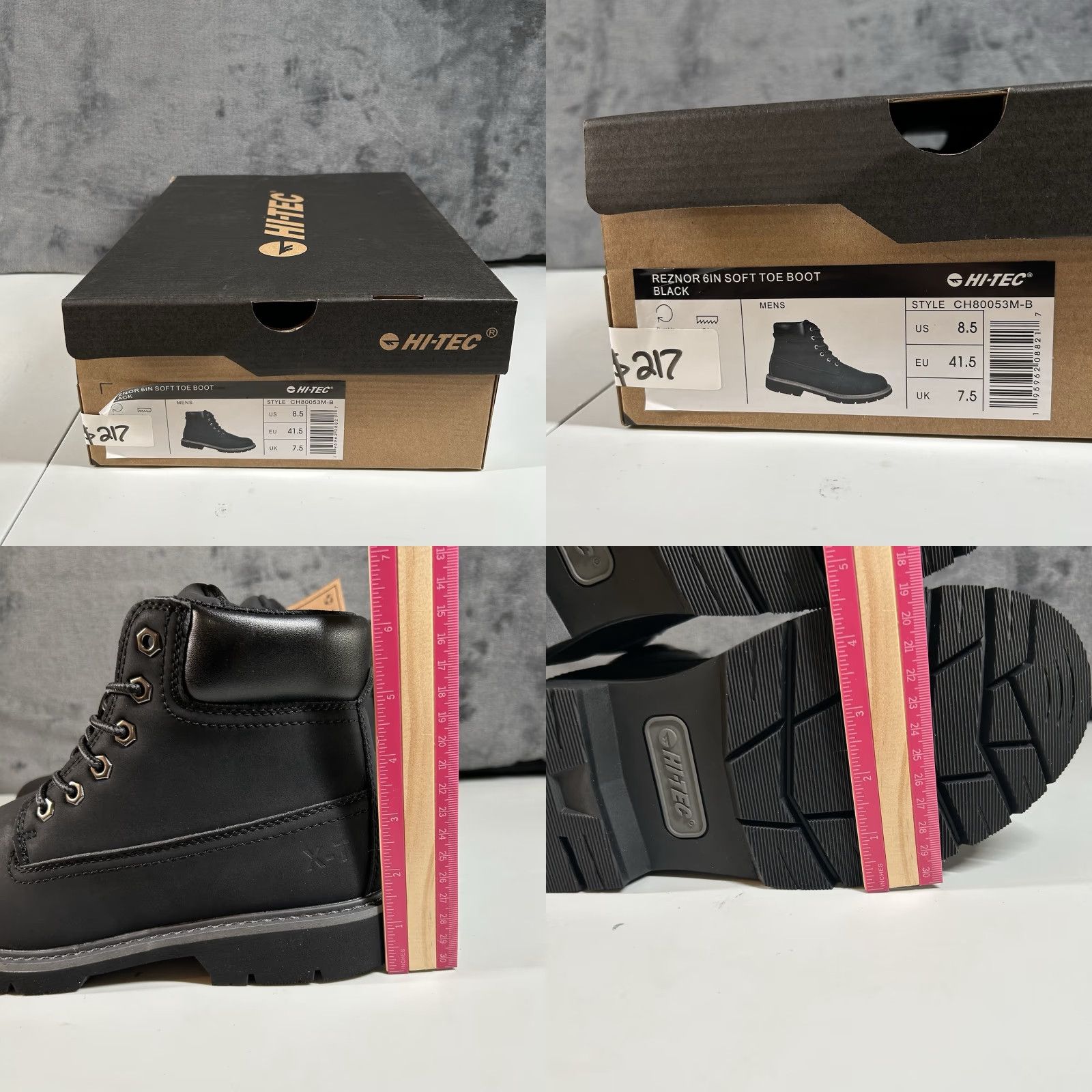 Vintage Hi-Tec Reznor Boots Mens Size 8.5 Black Soft Toe Workwear Casual Size US 9 / EU 42 - 8 Thumbnail