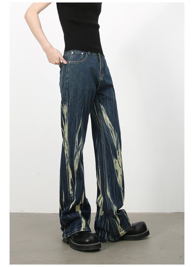 Japanese Brand American hip-hop men's vintage straight tie-dye flared jeans Size US 32 / EU 48 - 4 Thumbnail
