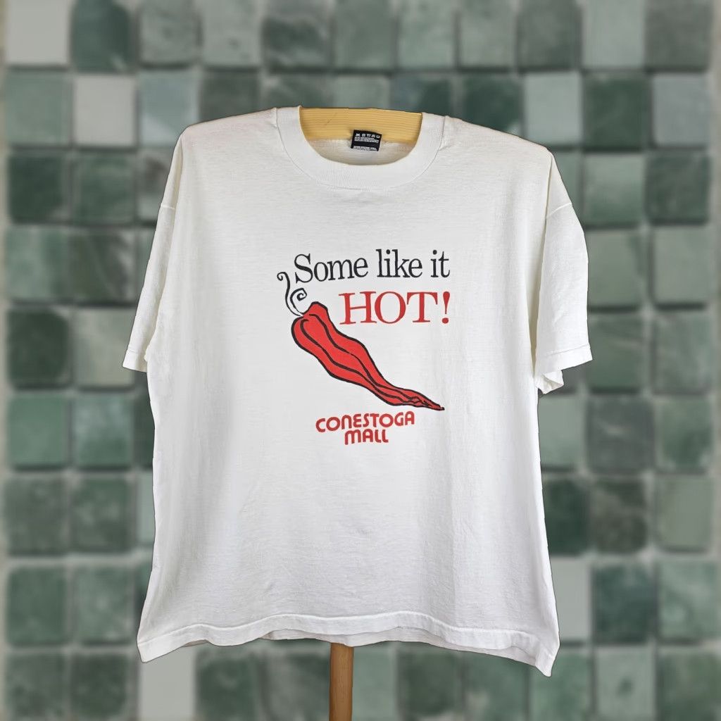 SOMET VINTAGE 90' SOME LIKE IT HOT SINGLE STITCH 50/50 WHITE T-SHIRT XLARGE XS? Size US XL / EU 56 / 4 - 1 Thumbnail