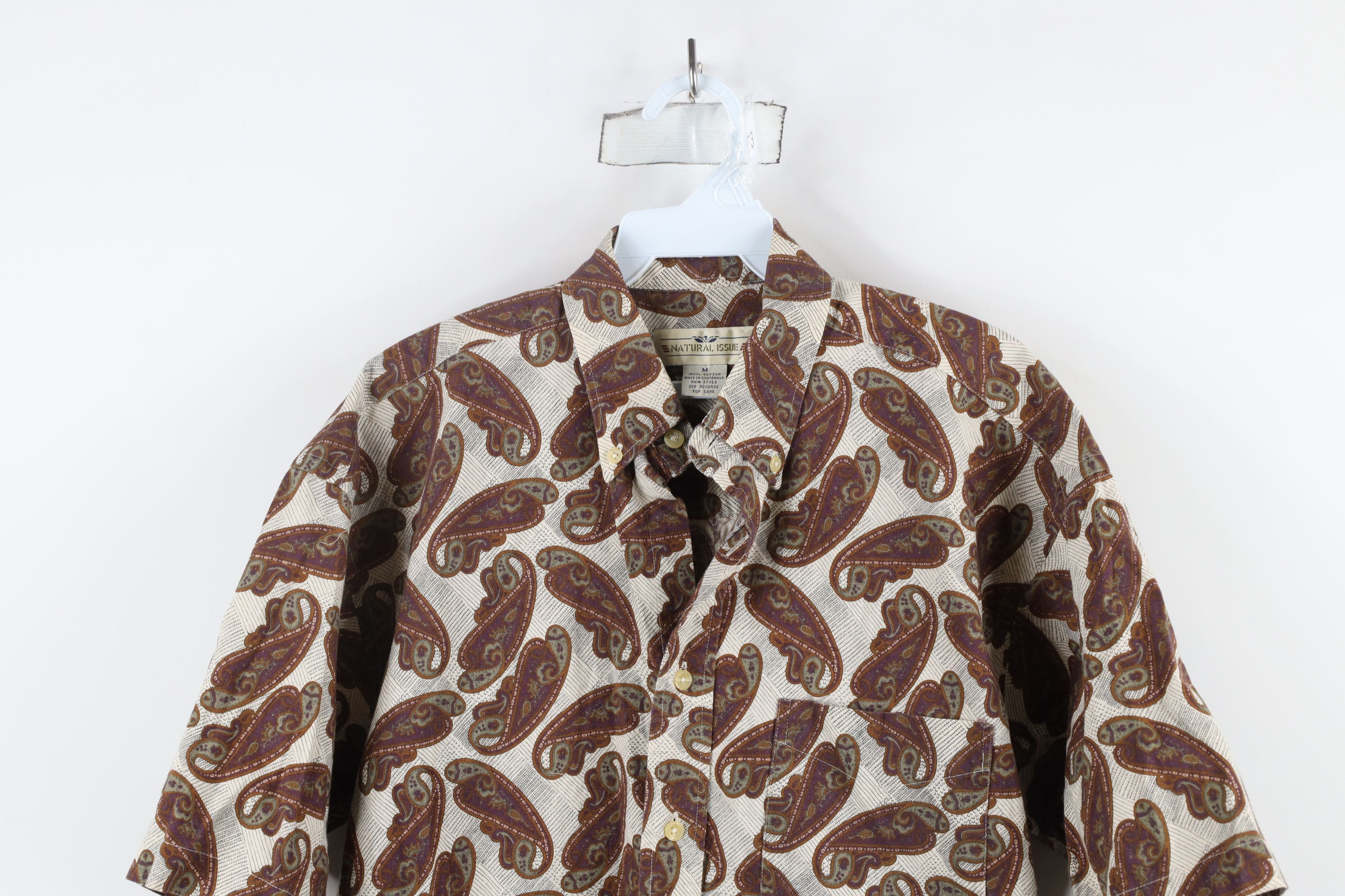 Vintage Vintage 90s Streetwear Over Print Collared Button Down Shirt Size US M / EU 48-50 / 2 - 2 Thumbnail