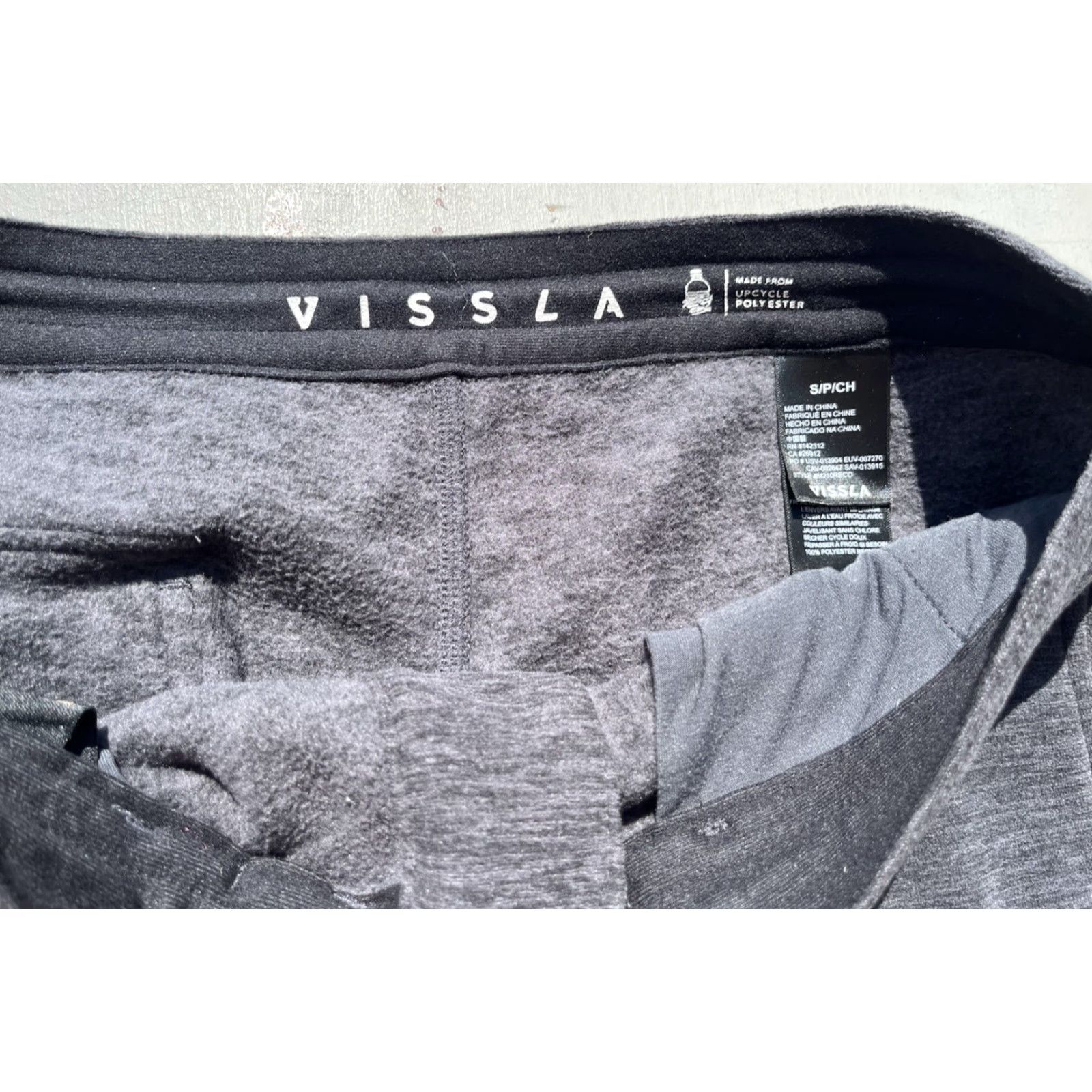 Vissla Vissla Men's Joggers Gray Solid S Pockets String Stretch Activewear Loose Gym Pants Size US 29 - 3 Thumbnail