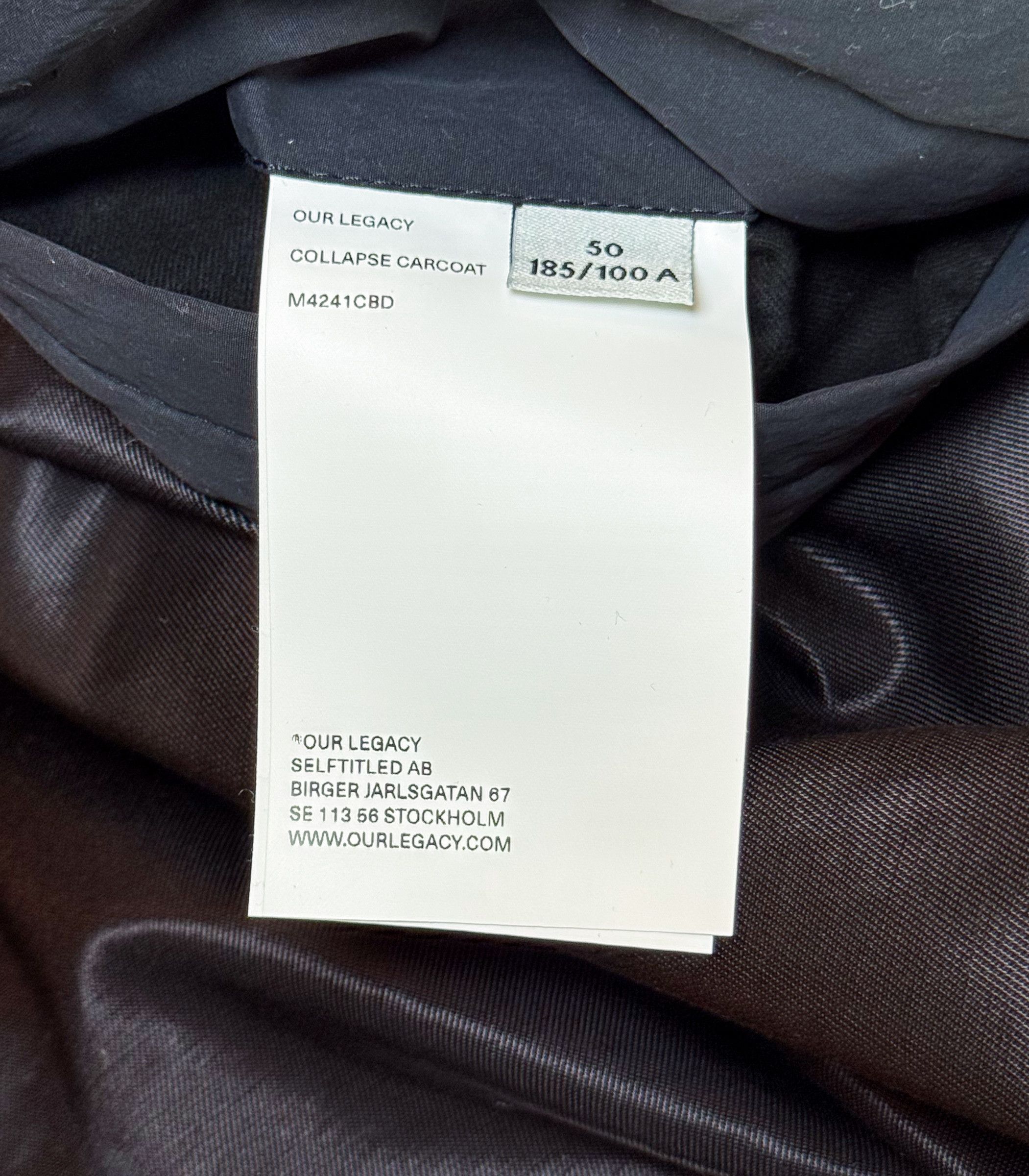 Our Legacy OUR LEGACY Navy Collapse Car Coat Sz 50 Size US M / EU 48-50 / 2 - 7 Thumbnail