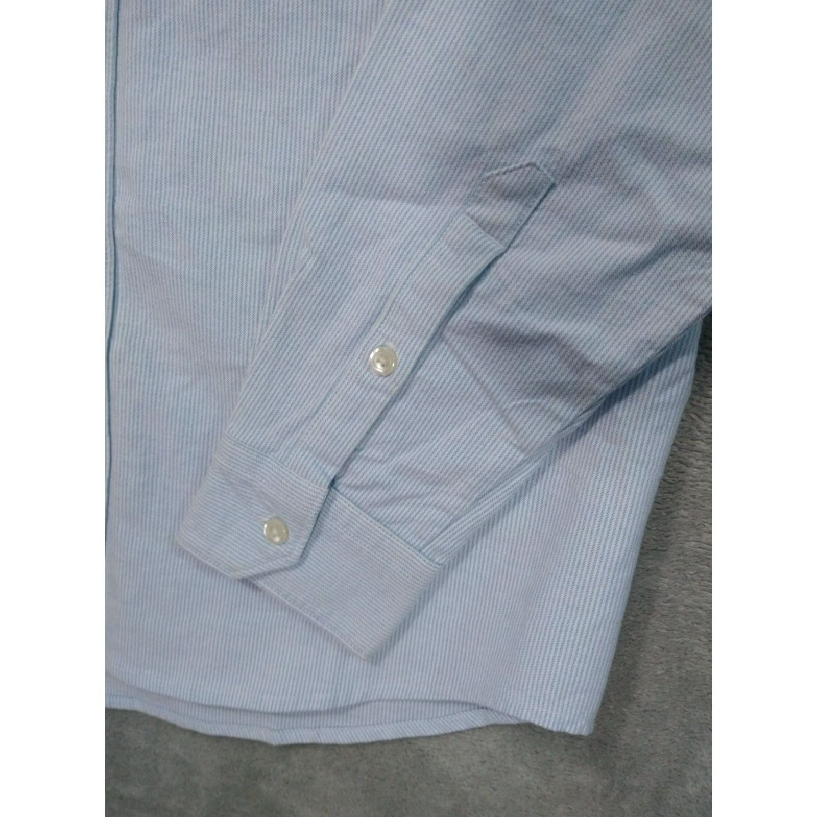 Under Armour Under Armour Shirt Mens Medium Blue Striped Performance Oxford Long Sleeve Size US M / EU 48-50 / 2 - 3 Thumbnail