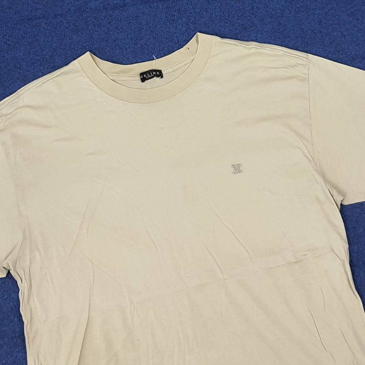 Celine Vintage Celine Homme Luxury Plain Tshirt C276N58 Size US M / EU 48-50 / 2 - 2 Thumbnail