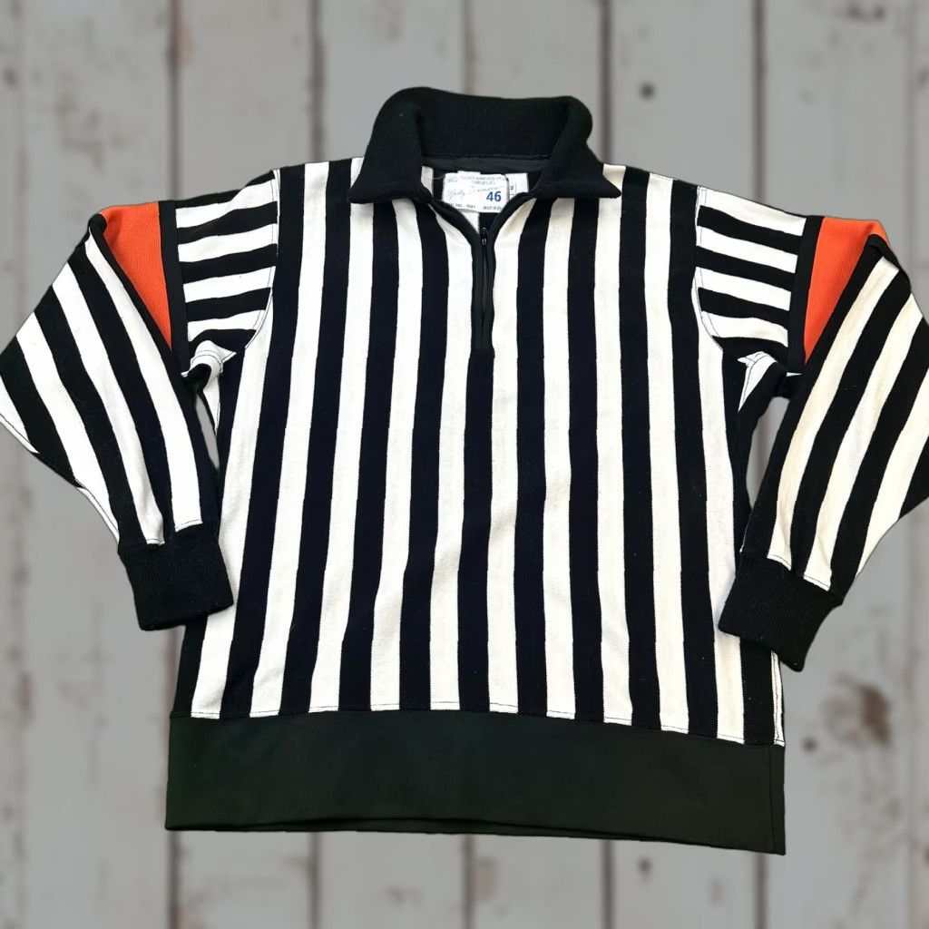 Vintage VINTAGE Marty Diemer Referee Black White Stripe 90s Pullover Sweater Mens XL Knit Striped College USA Sports Hockey Mens Size US XL / EU 56 / 4 - 1 Thumbnail