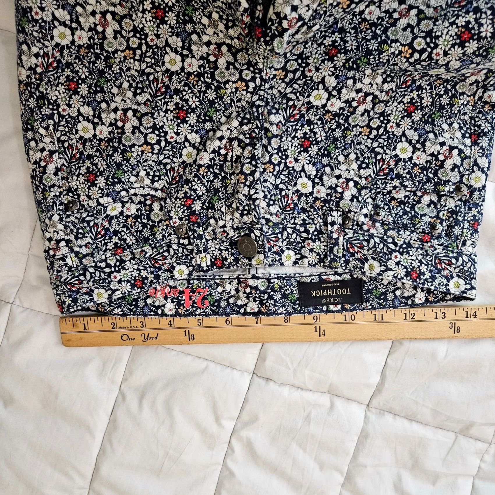 J.Crew J.Crew Toothpick Liberty Women's Meadow Floral Printed Ankle Pants Size 24 Size 42" / US 20 - 7 Thumbnail