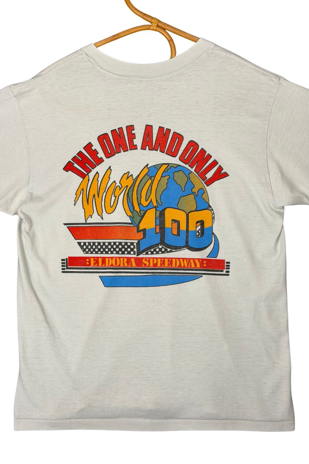 Vintage 1988/89 World 100 Eldora Speedway Racing Tee XL Size US XL / EU 56 / 4 - 9 Thumbnail