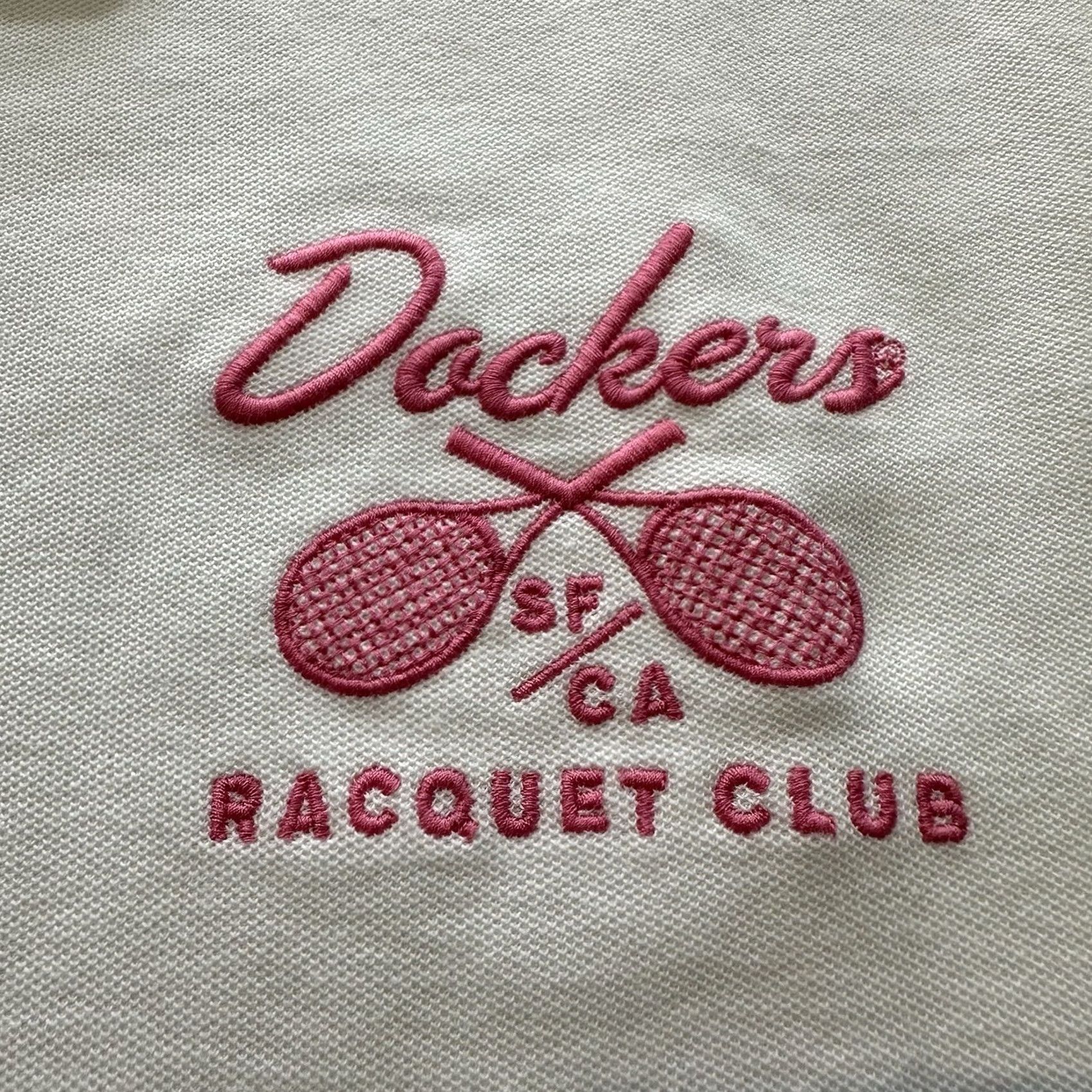 Dockers DOCKERS Polo Shirt Mens M White Tennis Pique Racquet Club Logo Shirt Size US M / EU 48-50 / 2 - 3 Thumbnail