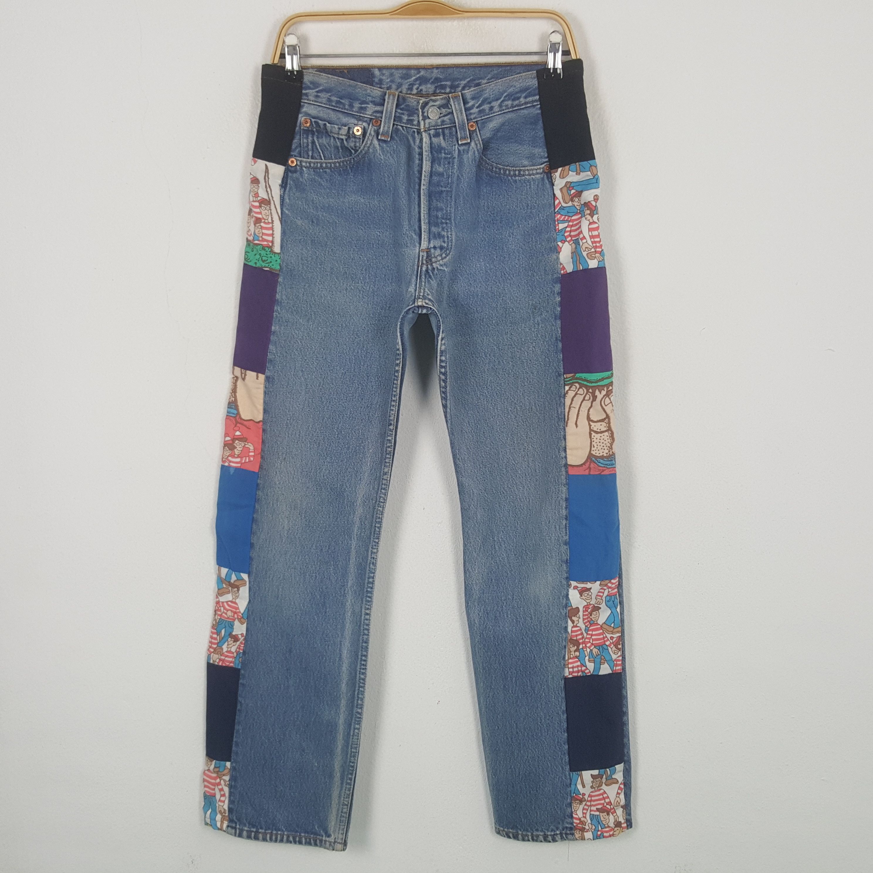 Levi's Vintage Levi's 501 Rare Patchwork Line Denim Jeans Size US 29 - 1 Thumbnail