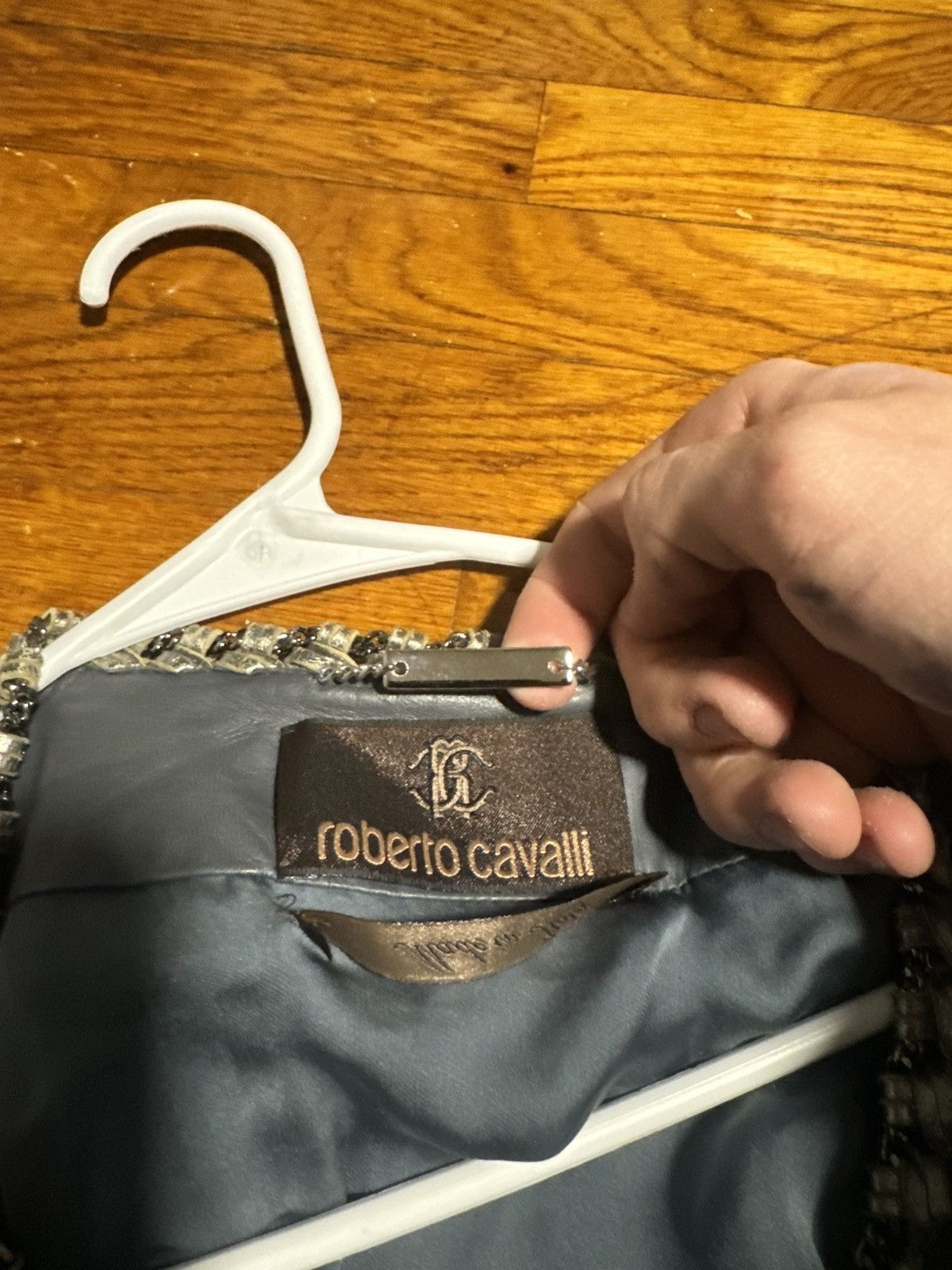 Roberto Cavalli Roberto Cavalli Jacket Leather Women Blue Size 46 Size L / US 10 / IT 46 - 22 Thumbnail