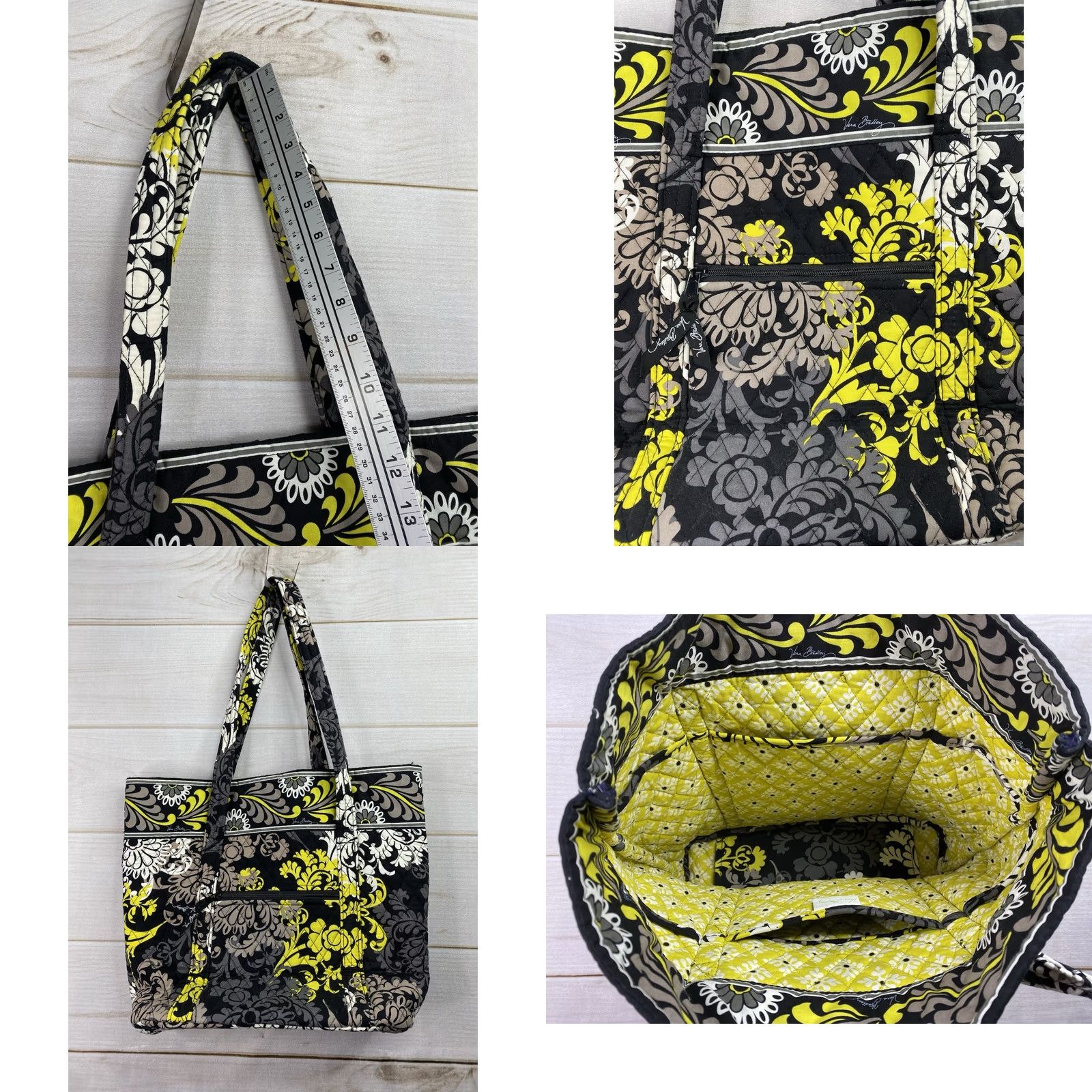 Vera Bradley Vera Bradley Baroque Tote Bag Large US 17"x14" Multicolor Cotton Quilted Women Toys? Size ONE SIZE - 8 Thumbnail
