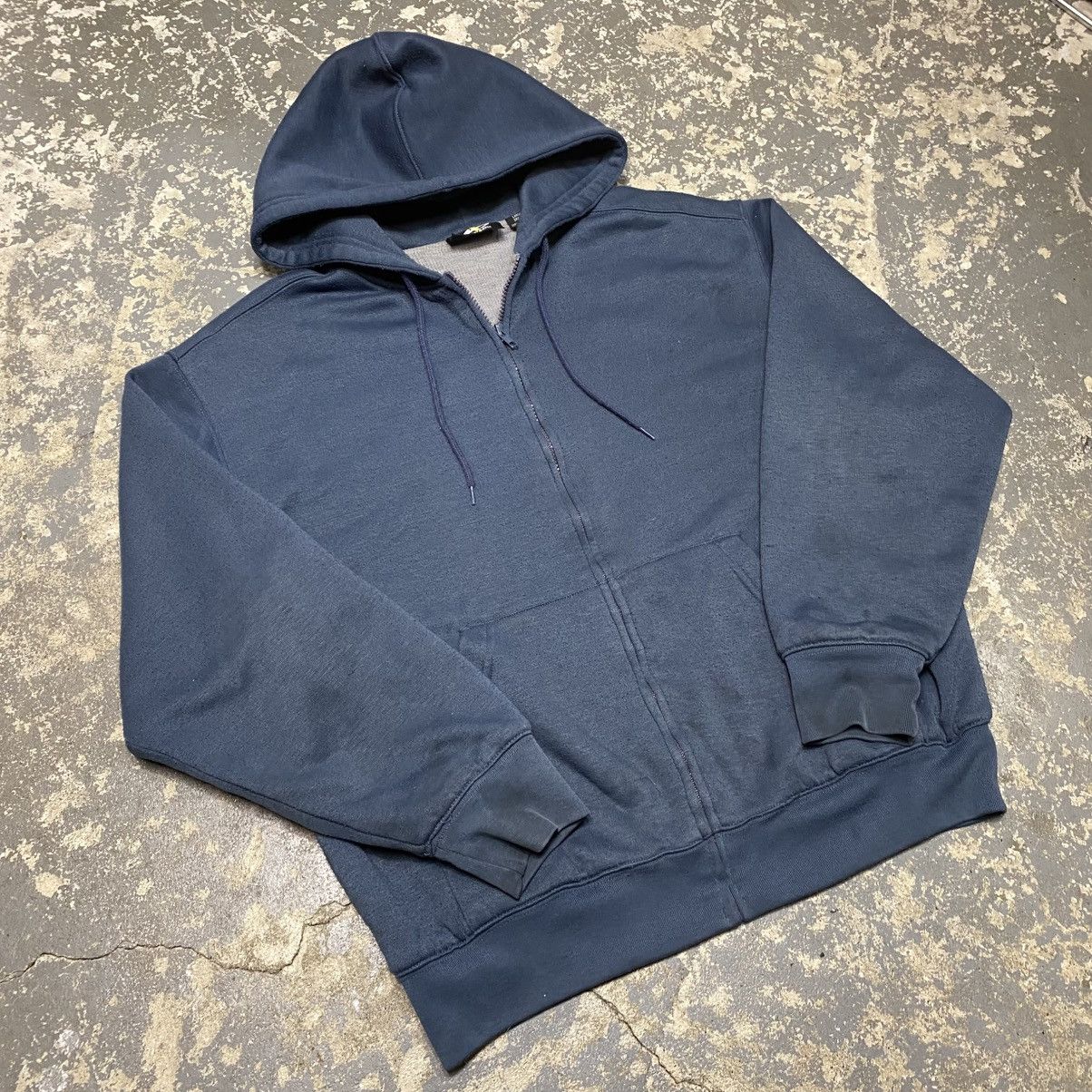 Japanese Brand × Vintage Vintage Athletic Blue Waffle Insulated Thermal Zip Hoodie Size US L / EU 52-54 / 3 - 9 Thumbnail