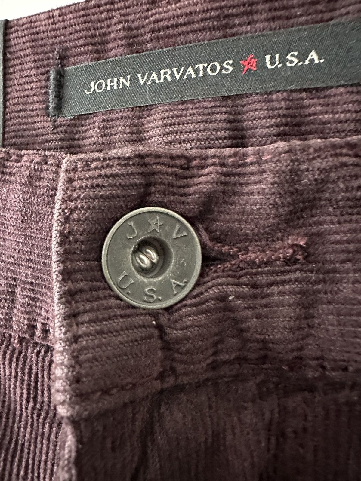 John Varvatos John Varvatos USA Corduroy Pants Burgundy Wight Skinny Fit Size US 30 / EU 46 - 5 Thumbnail