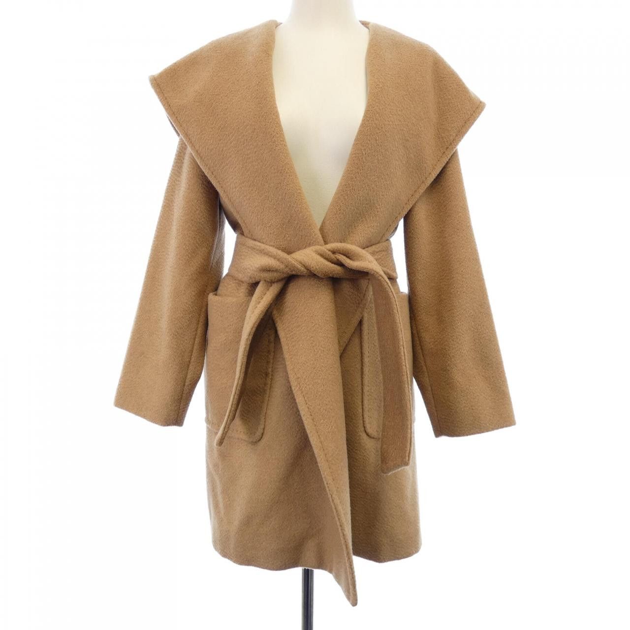 Max Mara Max Mara Max Mara Camel Coat Textile Outerwear 101606 DUTY FREE for USA Size ONE SIZE - 1 Thumbnail
