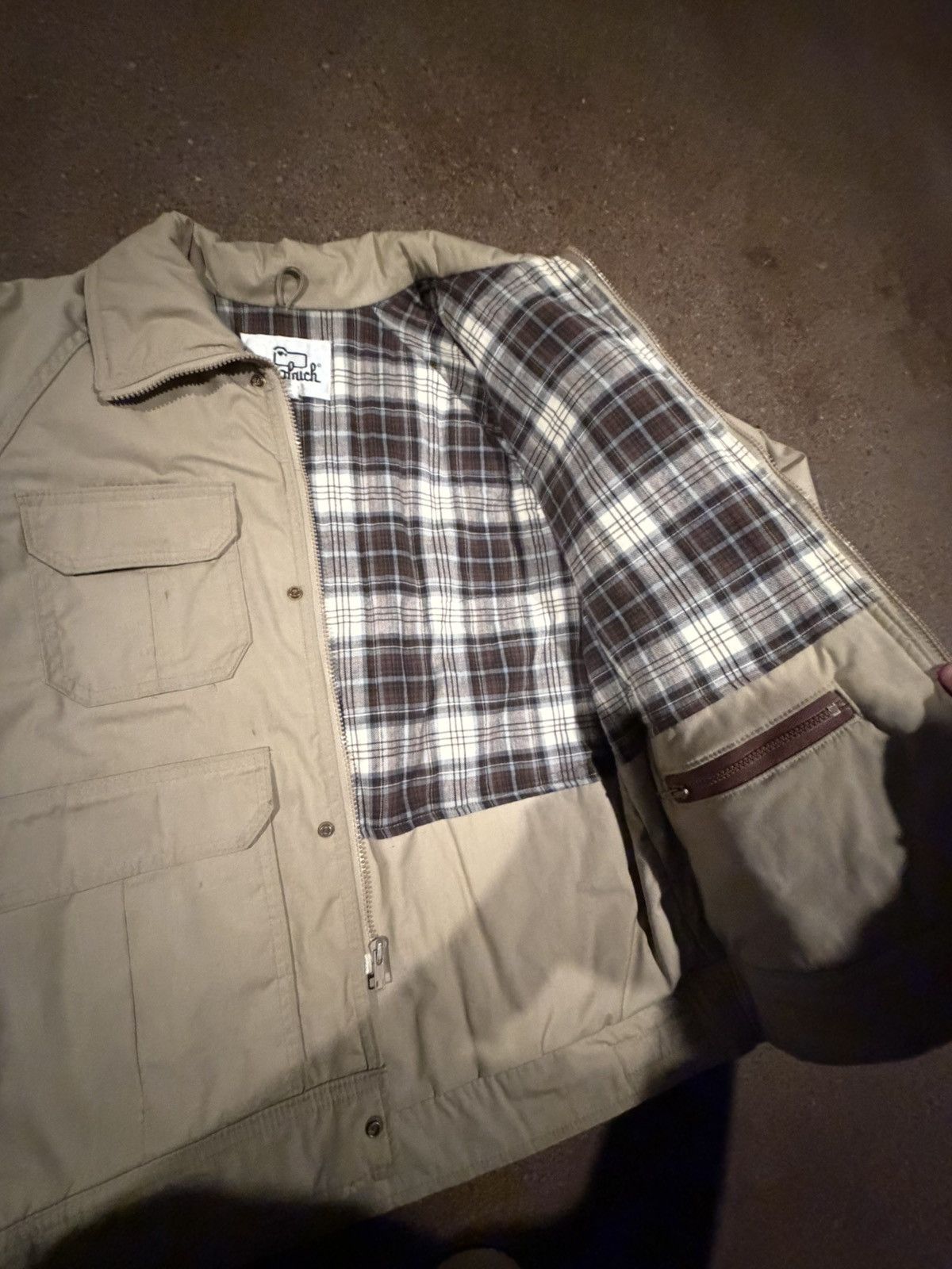 Vintage Vintage beige hunting barn field coat jacket flannel lined Size US L / EU 52-54 / 3 - 1 Thumbnail