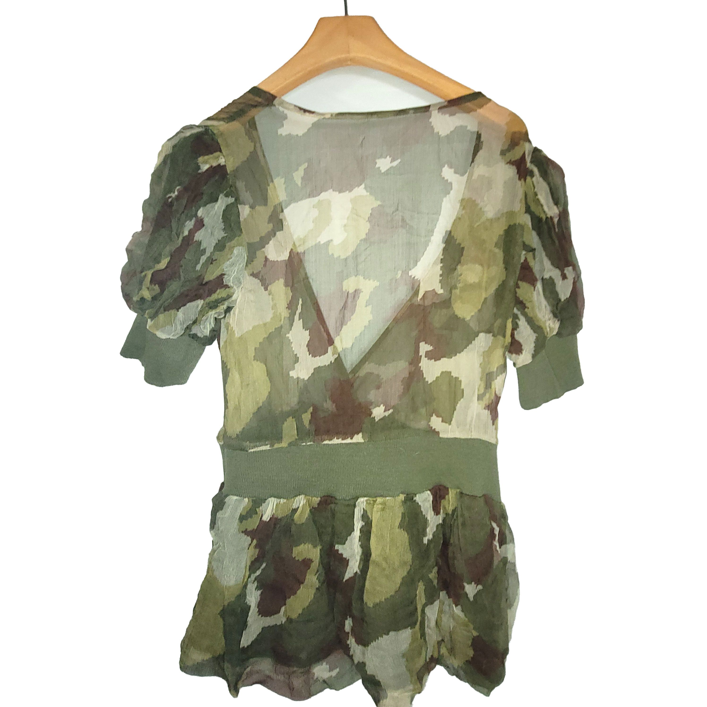 Other Women's 100% Silk Size XXS Short Sleeven Top SBK102 Size XXS / US 00 / IT 34 - 1 Thumbnail