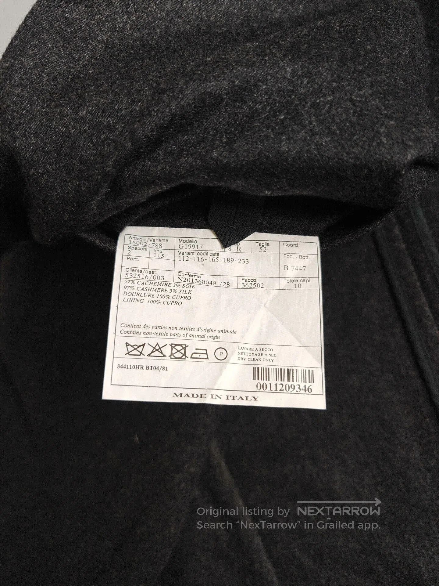 Hermes Hermes Men's Cashmere Suit Jacket. Size US L / EU 52-54 / 3 - 5 Thumbnail
