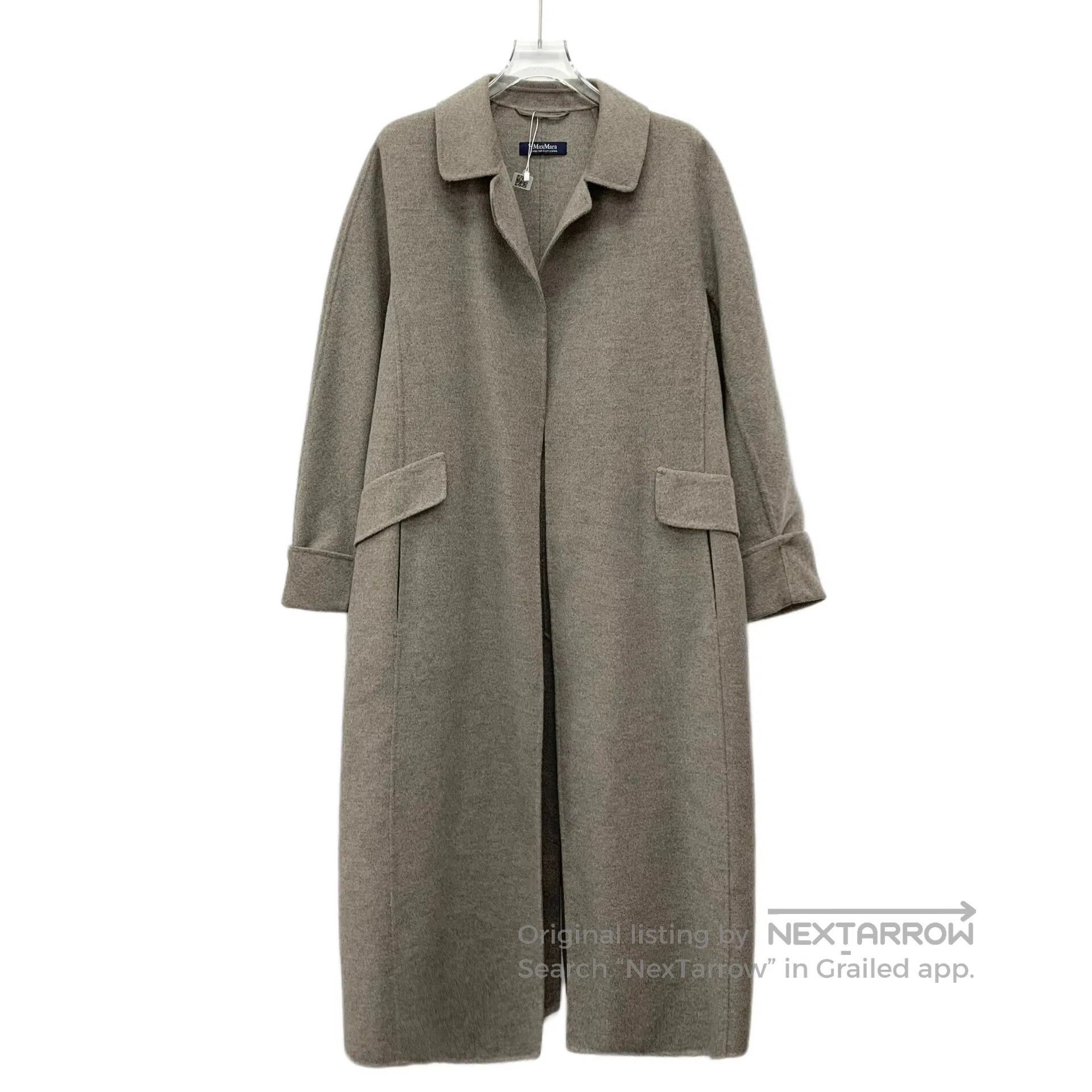 Max Mara Max Mara Beige Cashmere Collar Long Sleeve Trench Coat| Size XS / US 0-2 / IT 36-38 - 1 Thumbnail