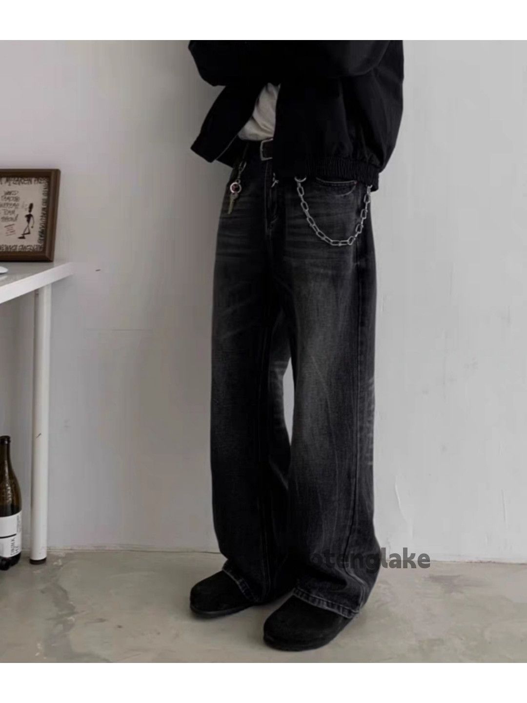 Jean Washed faded cleanfit yuppie y2k loose hiphop jeans Size US 32 / EU 48 - 6 Thumbnail