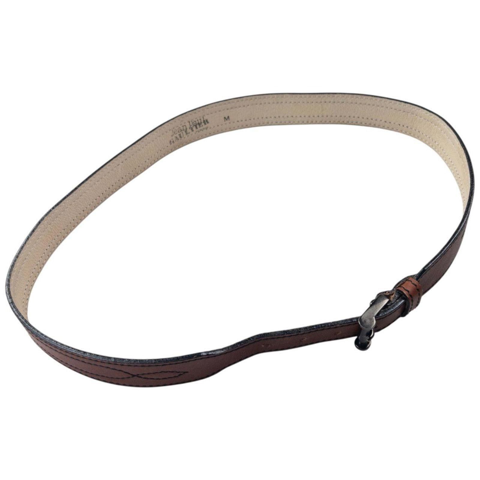 Jean Paul Gaultier Vintage Jean Paul Gaultier Leather Belt Size M Size ONE SIZE - 3 Thumbnail