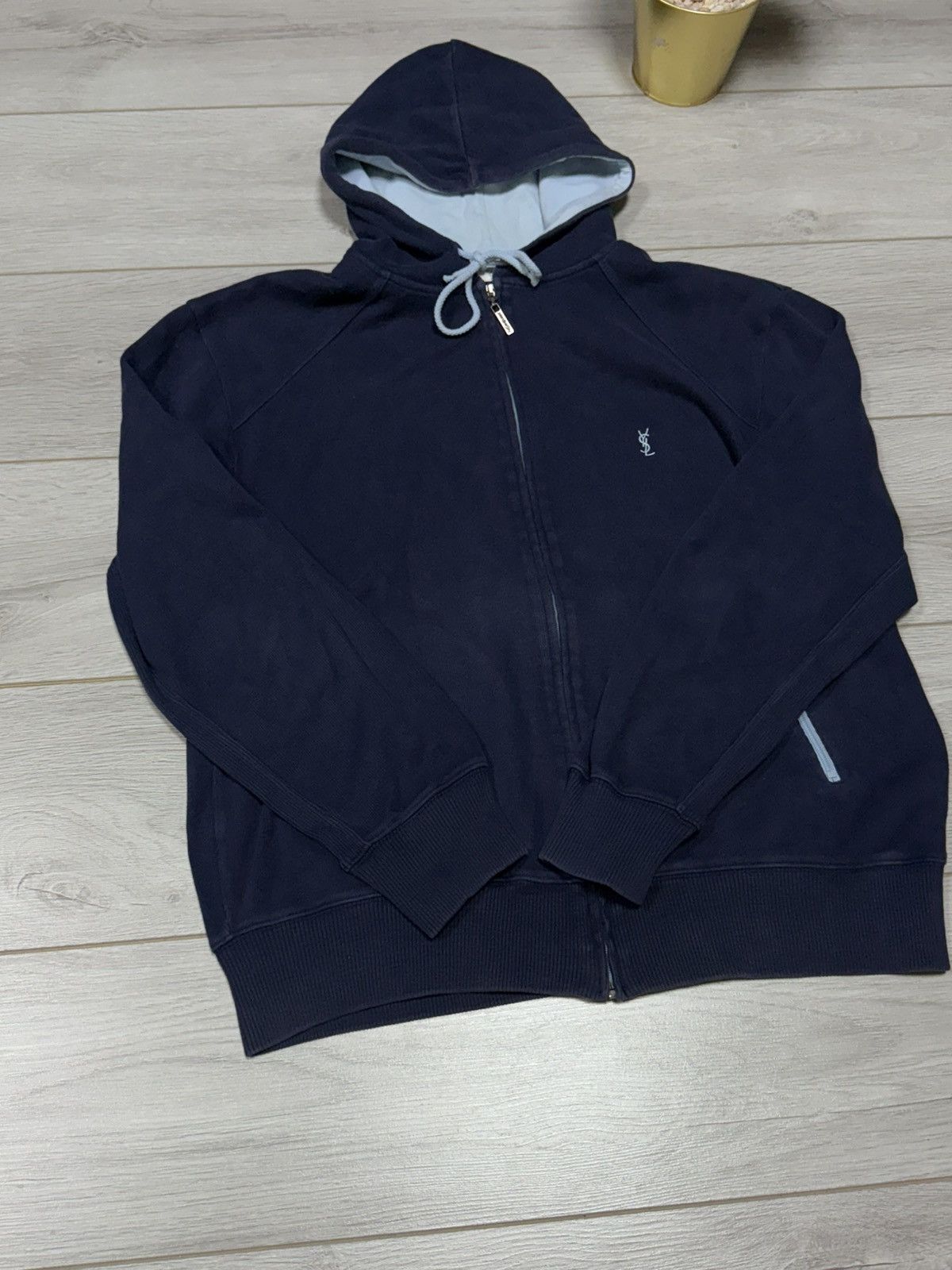 Yves Saint Laurent Yves Saint Laurent YSL zip hoodie vintage sweater Size US L / EU 52-54 / 3 - 6 Thumbnail