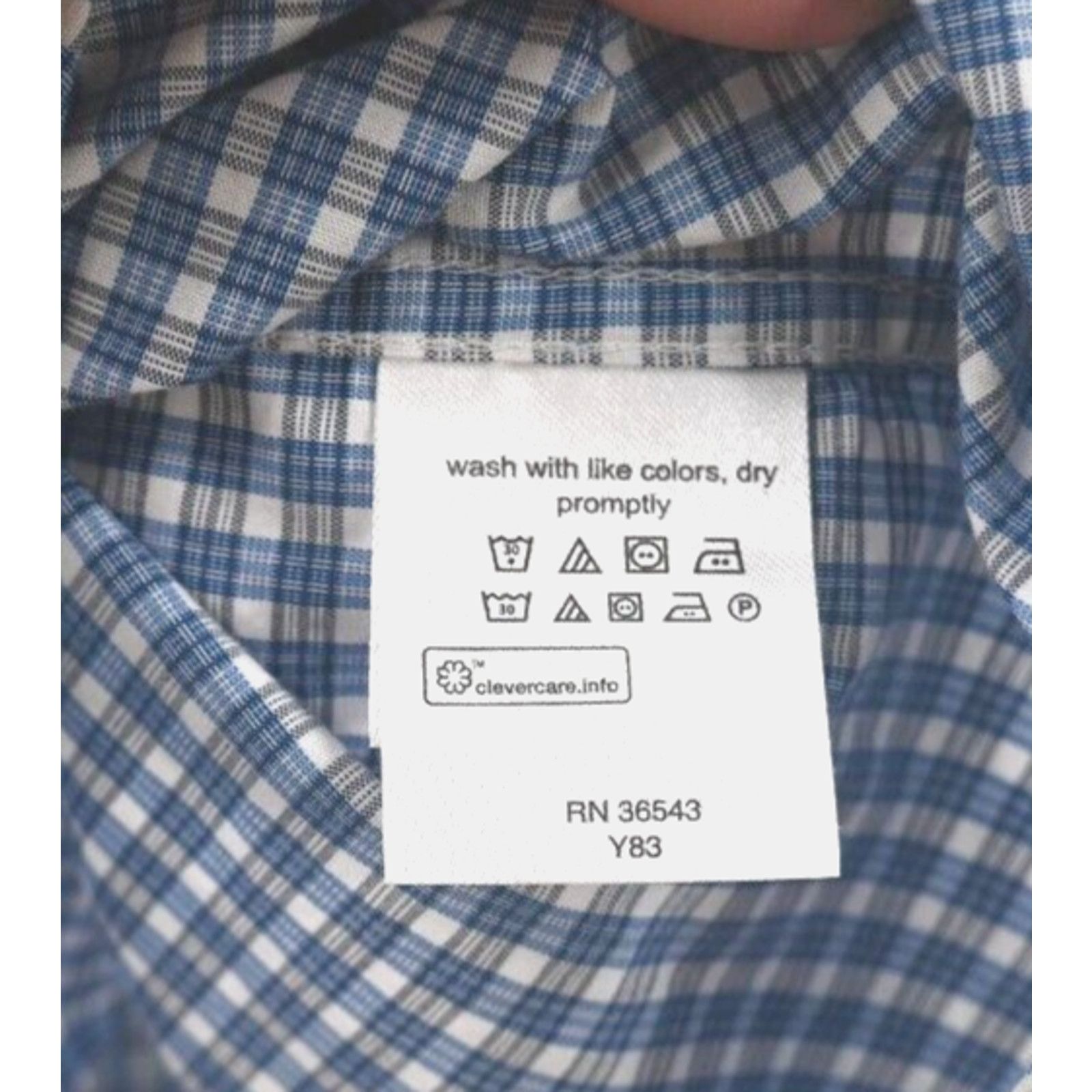 Michael Kors Michael Kors Regular Fit Stretch 16 1/2 34/35 Blue Check L Size US L / EU 52-54 / 3 - 7 Thumbnail