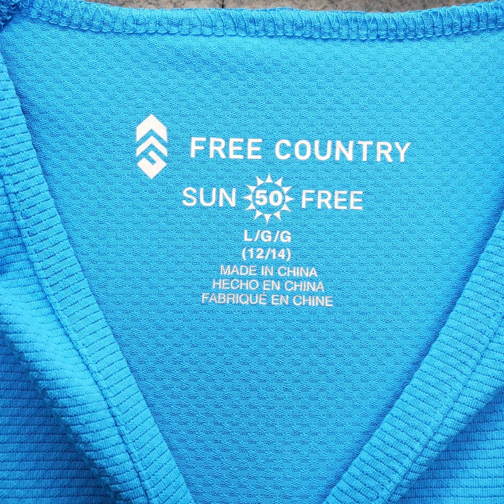 Free Country Free Country Sundress Women L Blue Short Sleeves Ruched UPF 50 SZLSS5808 Size 36" / US 14 / IT 50 - 6 Thumbnail