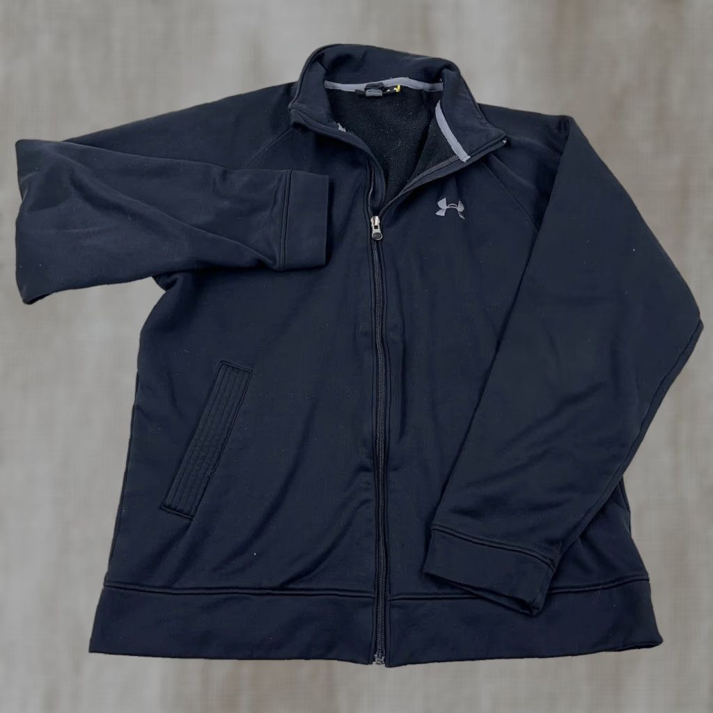 Under Armour Under Armour Jacket Men Medium Black Full Zip Track Jacket Sports Mens Regular Black 2000s Size US M / EU 48-50 / 2 - 1 Thumbnail