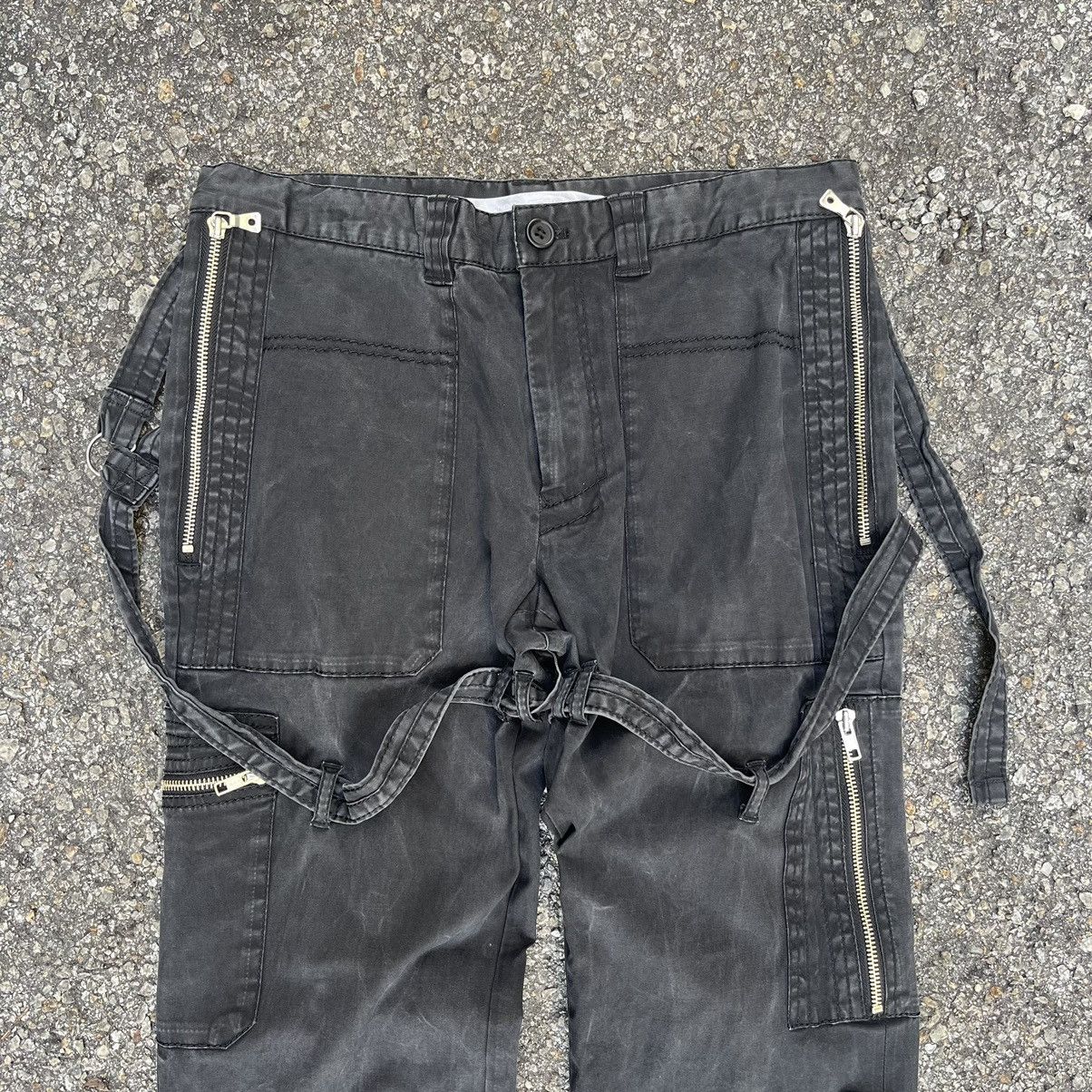 If Six Was Nine Cargo Faded Black Bondage Pants Buona Giornata Size US 29 - 3 Thumbnail
