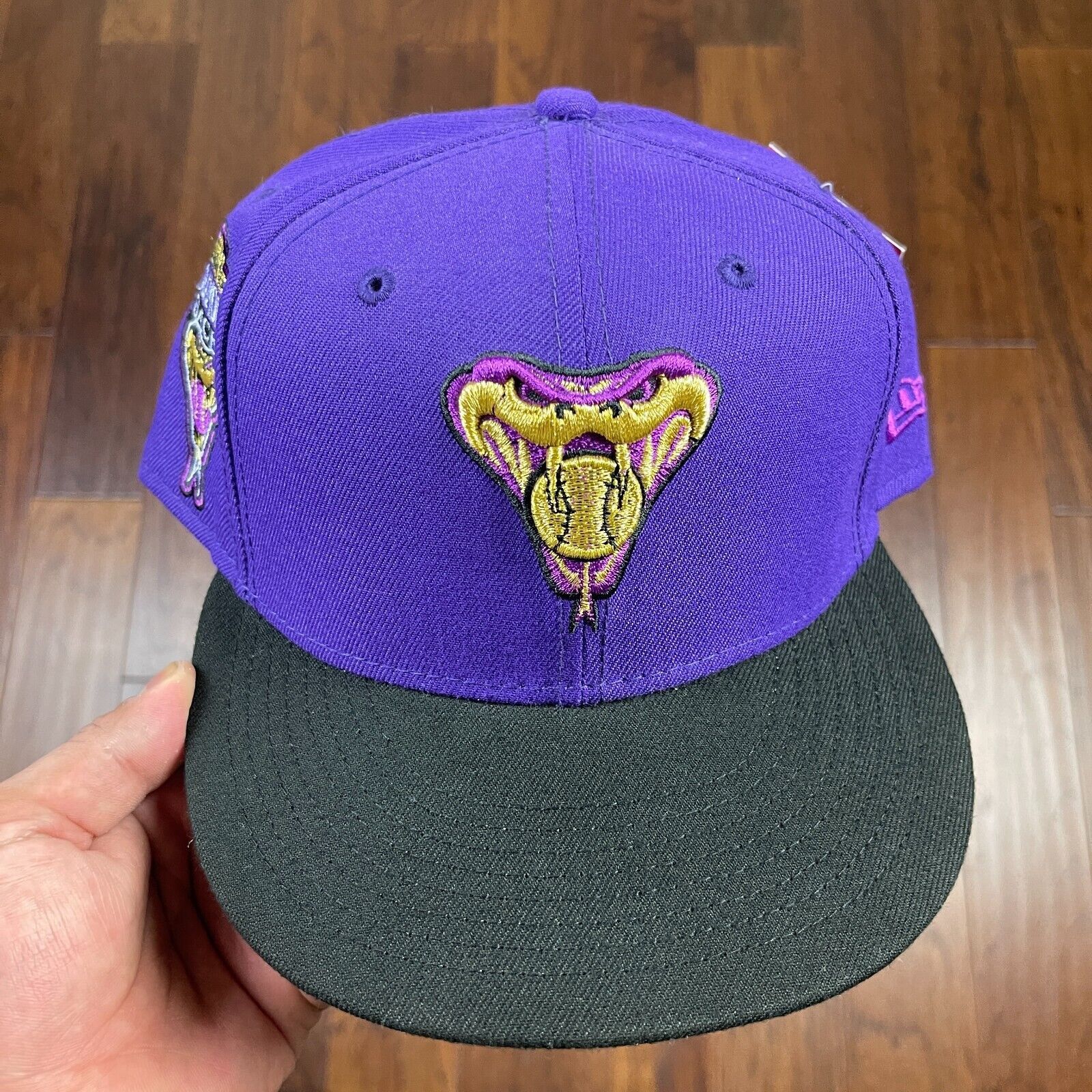 New Era Arizona Diamondbacks New Era Purple Black Hat Cap size 7 5/8 Size ONE SIZE - 2 Thumbnail