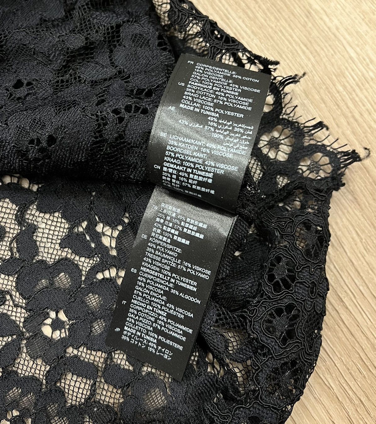 Sandro Sandro Paris Black Lace Crop Top Blouse Size S / US 4 / IT 40 - 9 Thumbnail