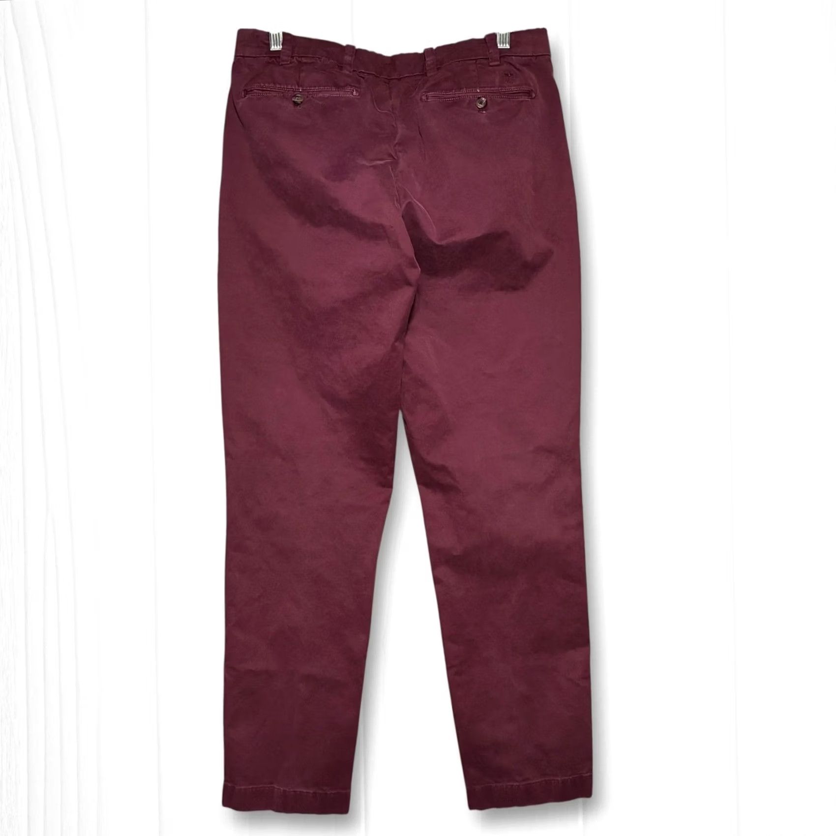 Brooks Brothers Brooks Brothers Red Fleece Chino Pants 34X32 Mens Burgundy Slim Straight 34 Red Solid Wool? Size US 34 / EU 50 - 2 Thumbnail