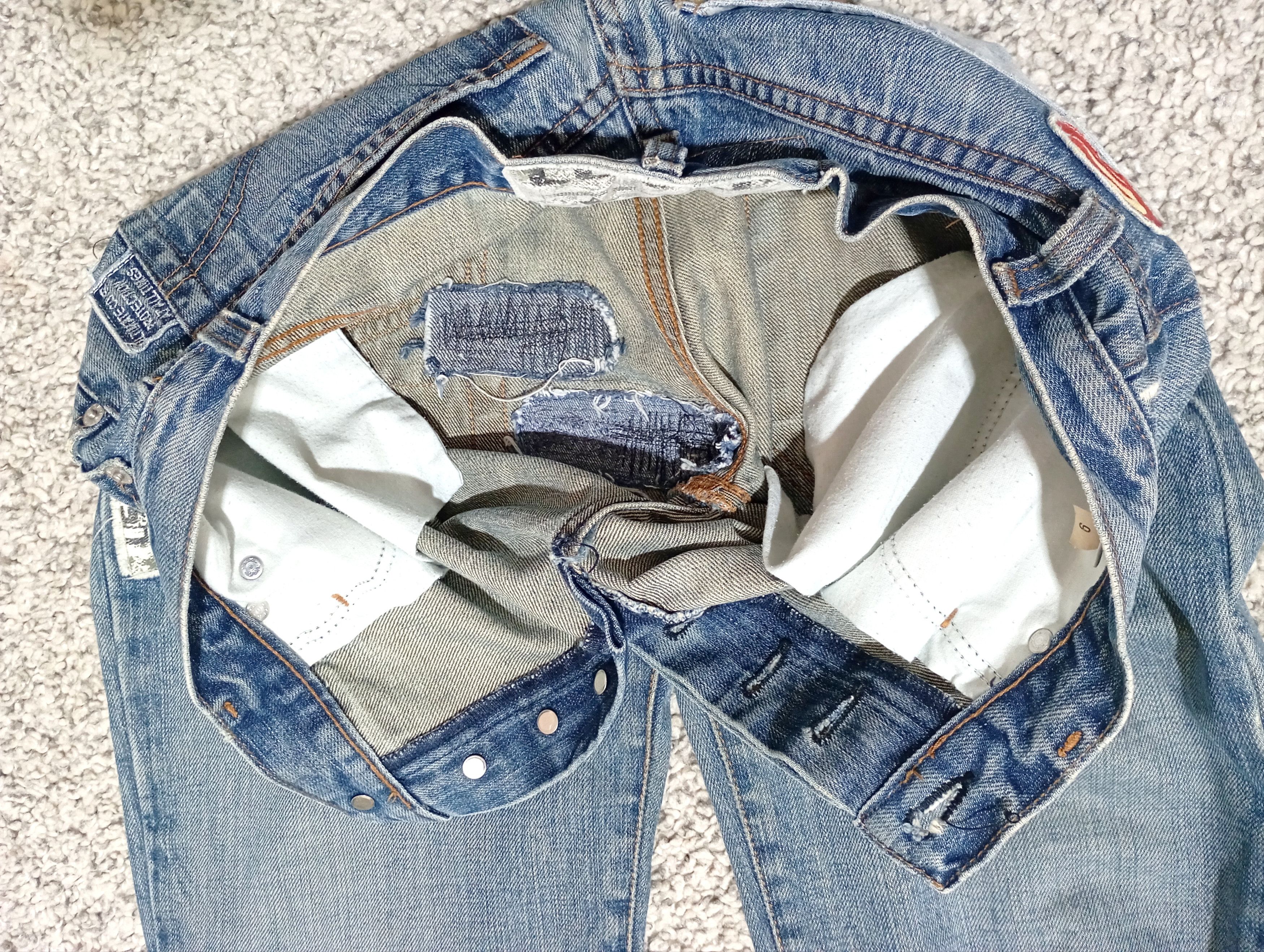 Vintage Cover USA Marins Multi Pockets Patched Denim Pants Size US 31 - 17 Thumbnail