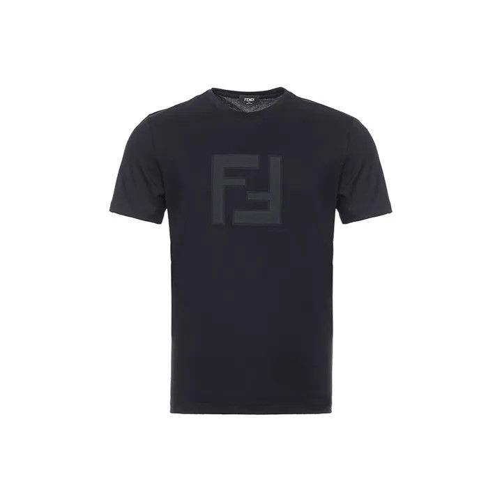 Fendi Fendi Logo Print Black Short Sleeve T-Shirt 0079 Size US S / EU 44-46 / 1 - 1 Thumbnail