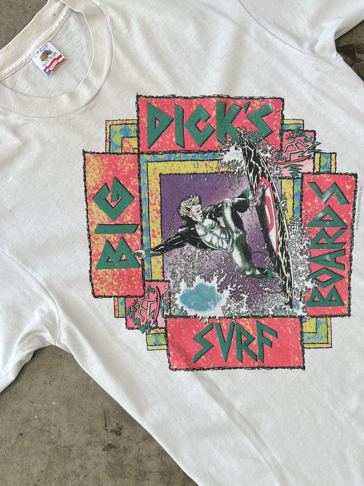 Vintage Vintage 90s Big Dicks Surf Shop Tee Single Stitch Large Size US L / EU 52-54 / 3 - 1 Thumbnail