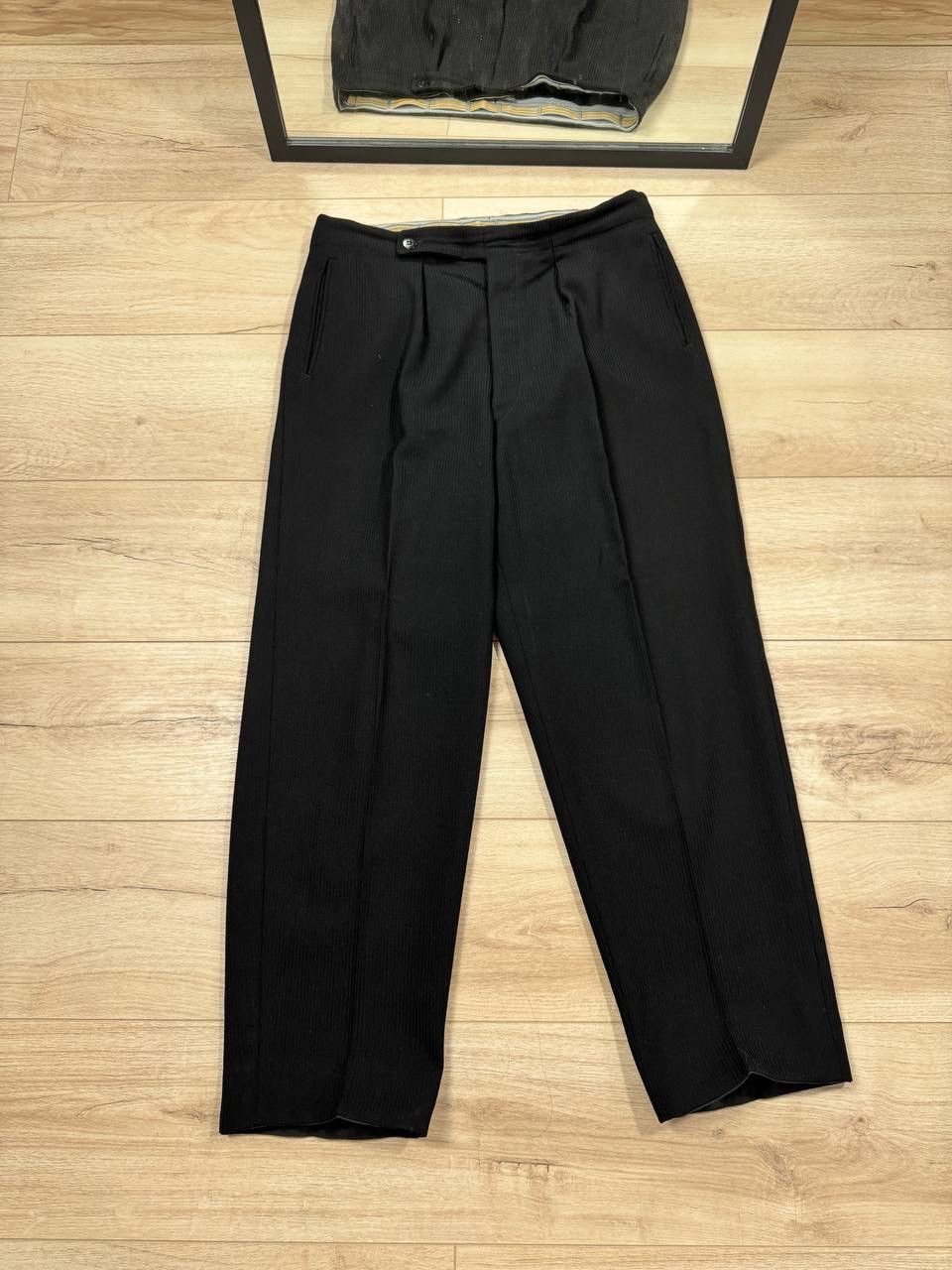 Vintage Vintage 1940s Men’s Black Suit - High Waist Trousers Size 42S - 7 Thumbnail