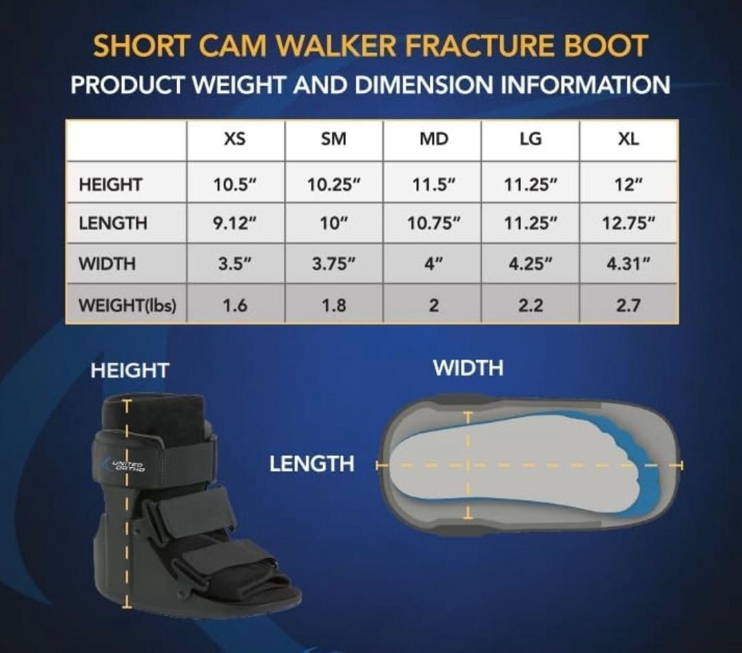 Other Ultimate Ortho - Cam Walker Air Chamber Fracture Boot - Blac Size ONE SIZE - 11 Thumbnail