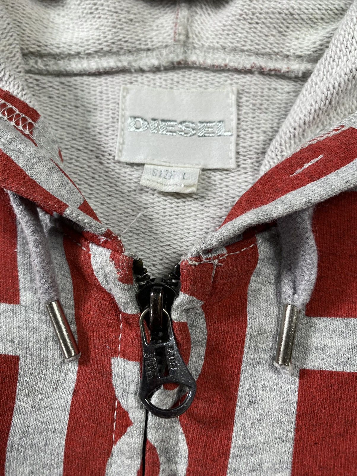 Diesel Y2K Diesel Zip Hoodie Size L / US 10 / IT 46 - 4 Thumbnail